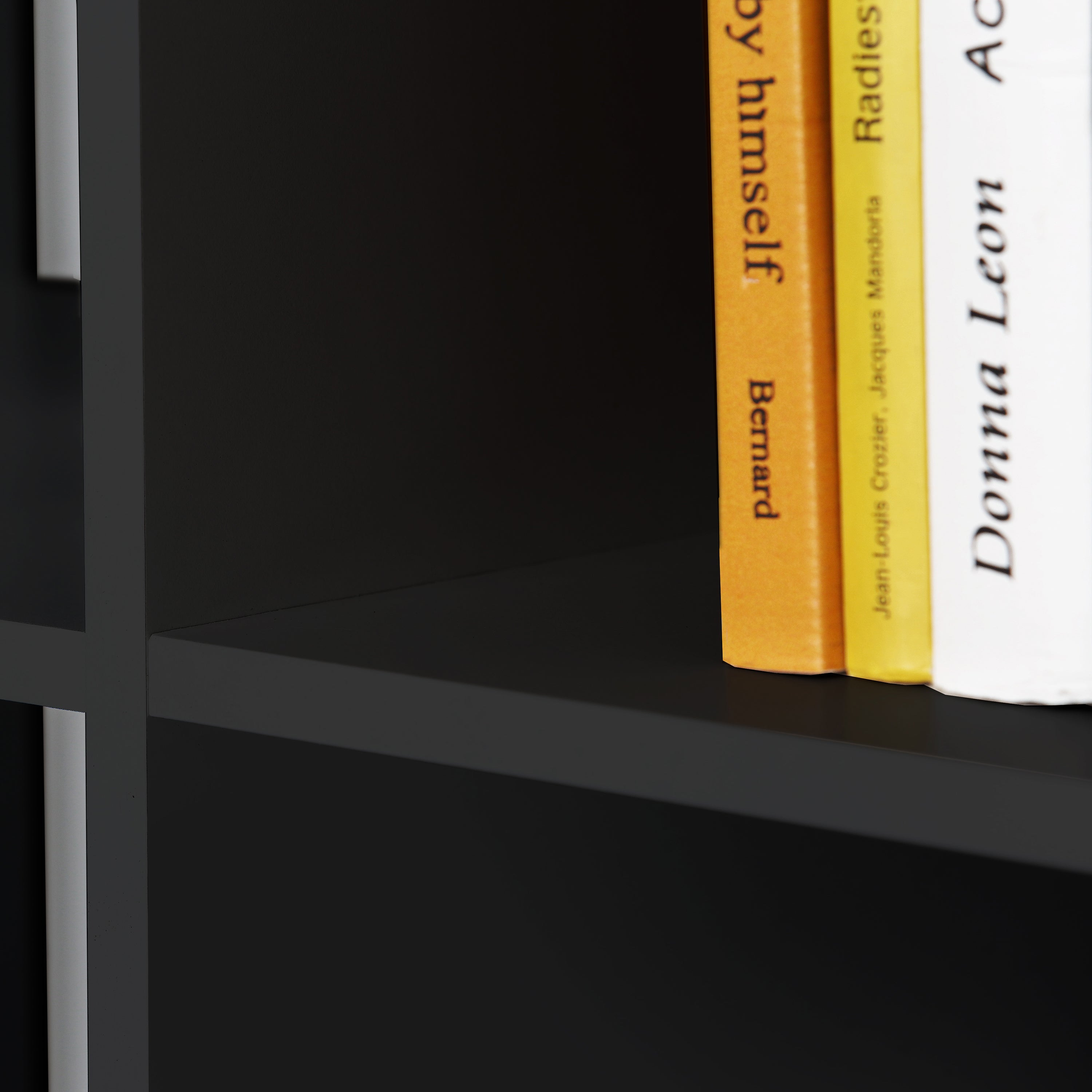Mauro 3 Shelves Storage Unit in Matt Black – FTG, view 5
