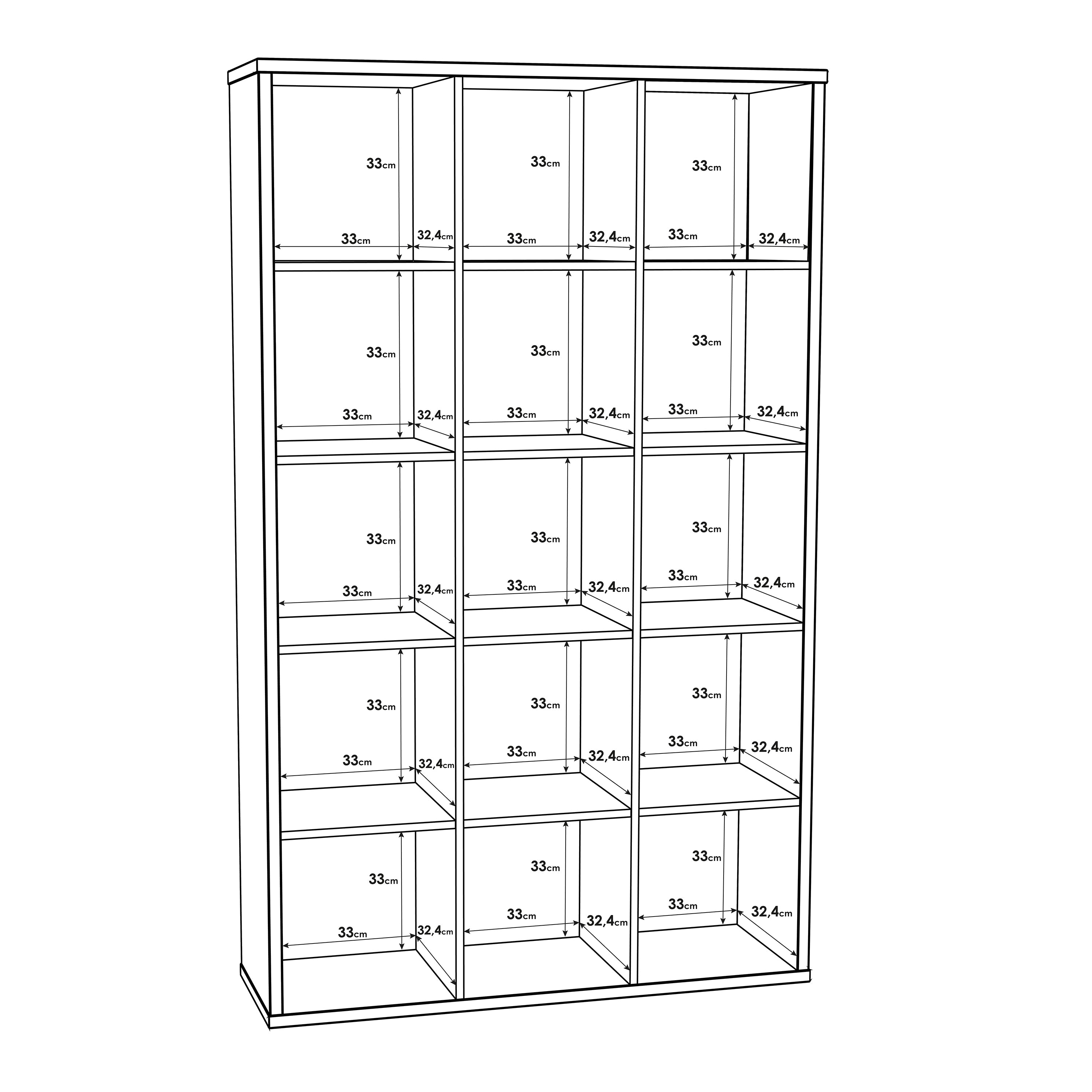 Mauro 3x5 Storage Unit in Matt White – FTG, view 9