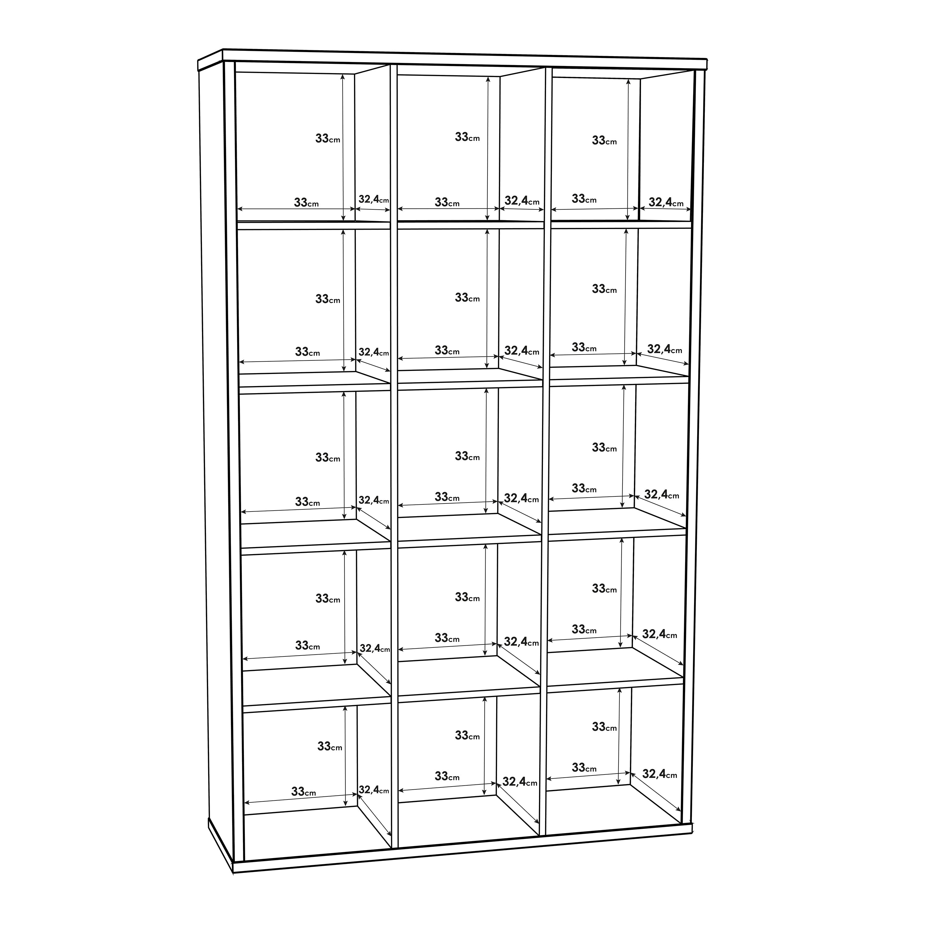 Mauro 3x5 Storage Unit in Sonoma Oak – FTG, view 7