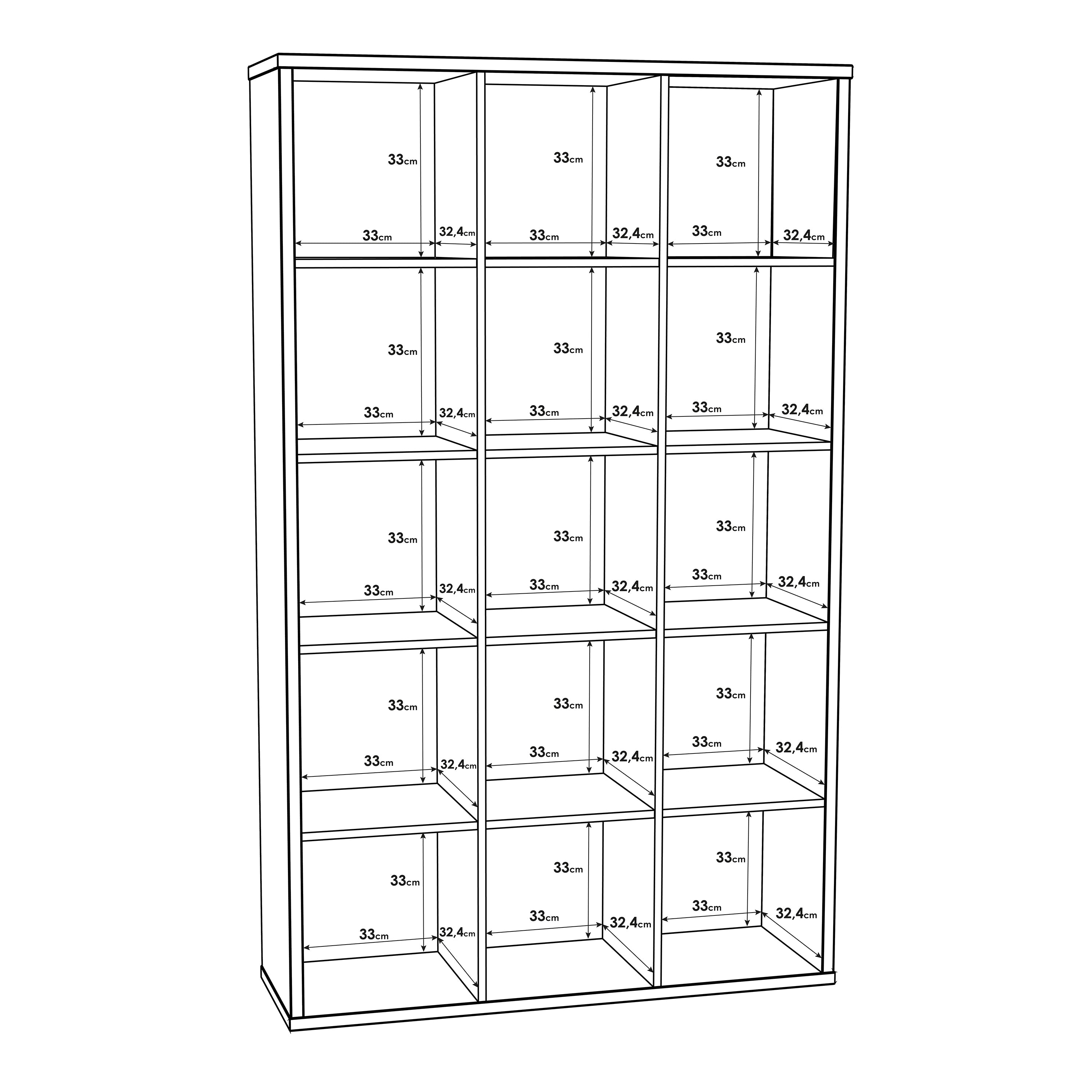 Mauro 3x5 Storage Unit in Sand Oak – FTG, view 7