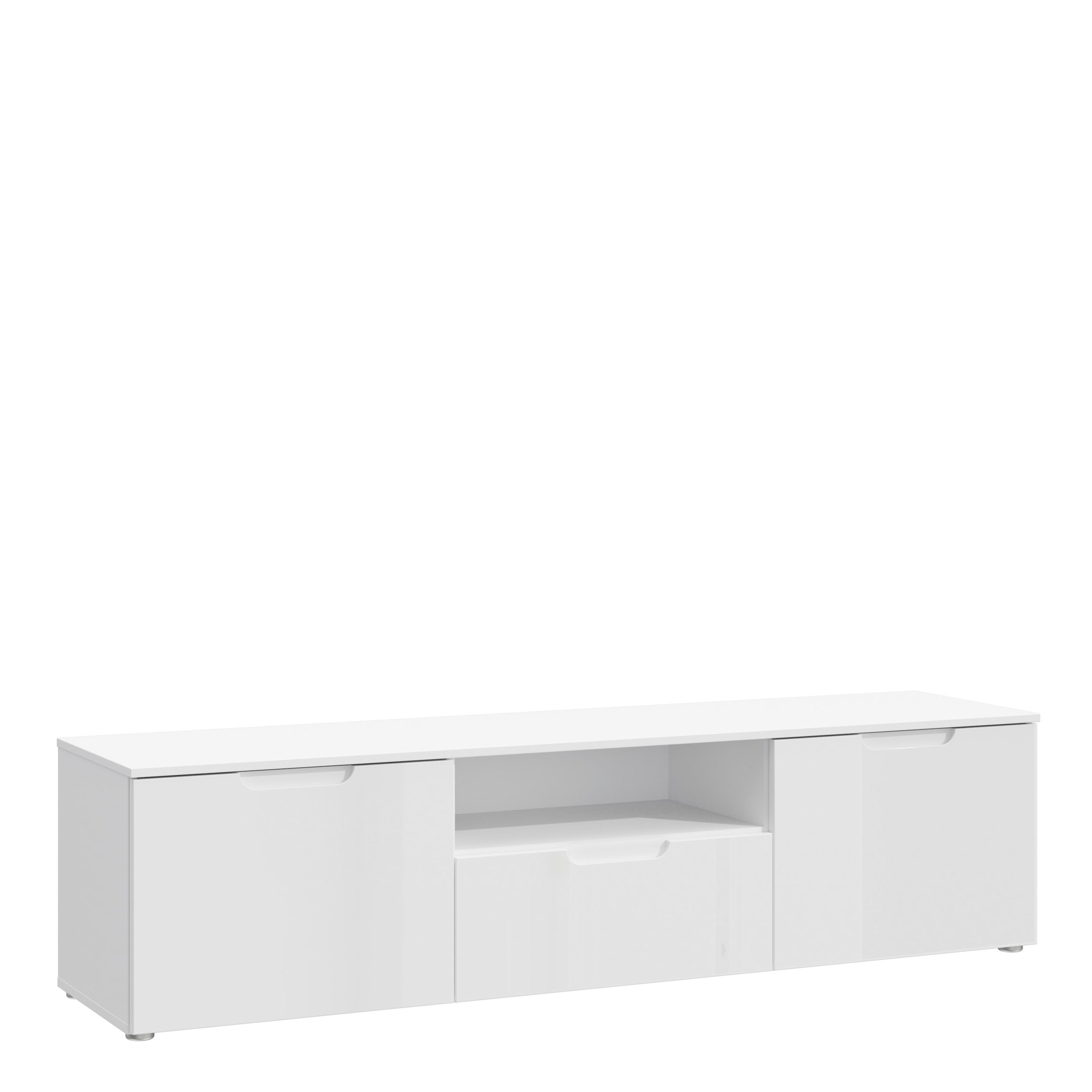 Sienna TV Unit in White/White High Gloss – FTG