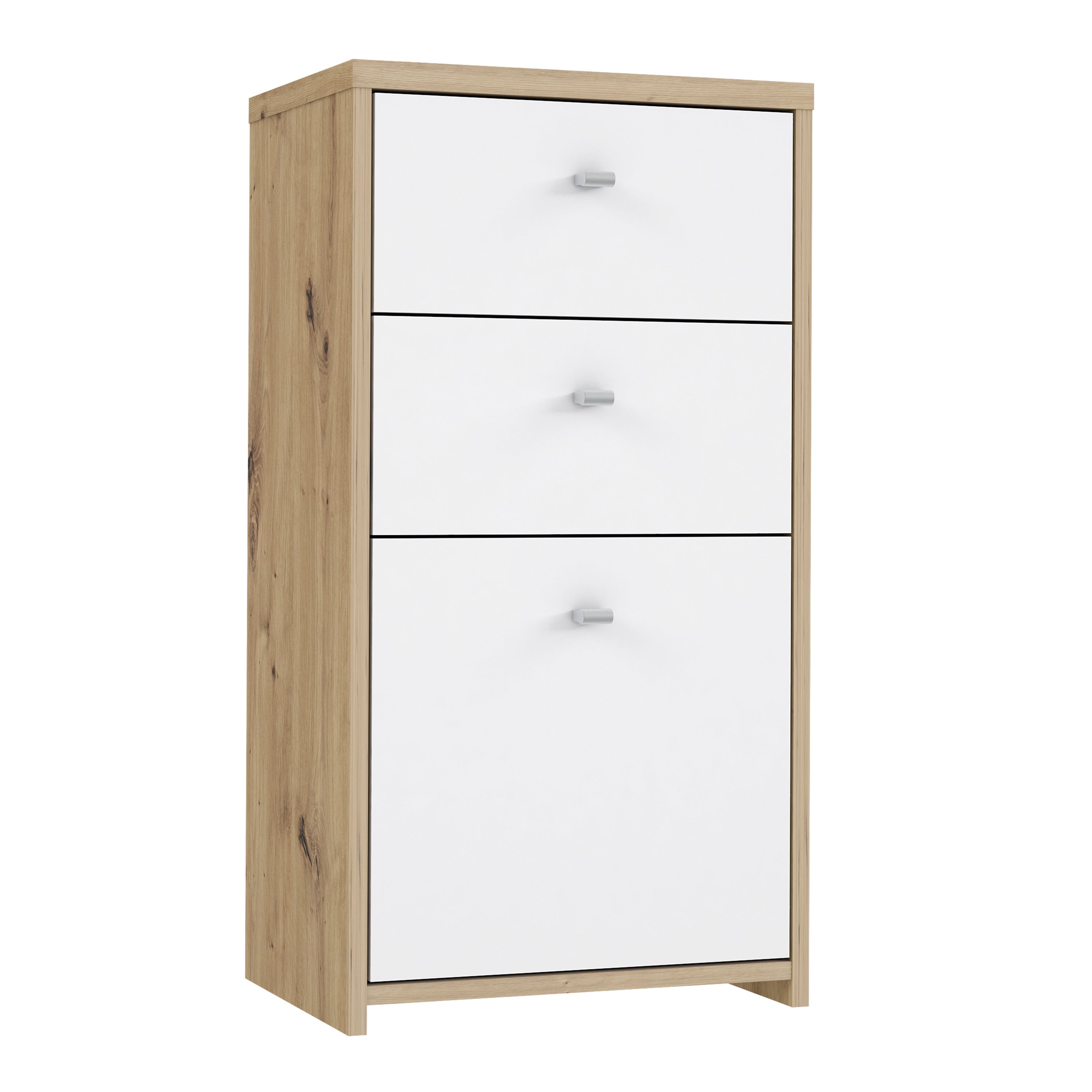 Best Chest Storage Cabinet 2 Drawers 1 Door in Artisan Oak/White – FTG