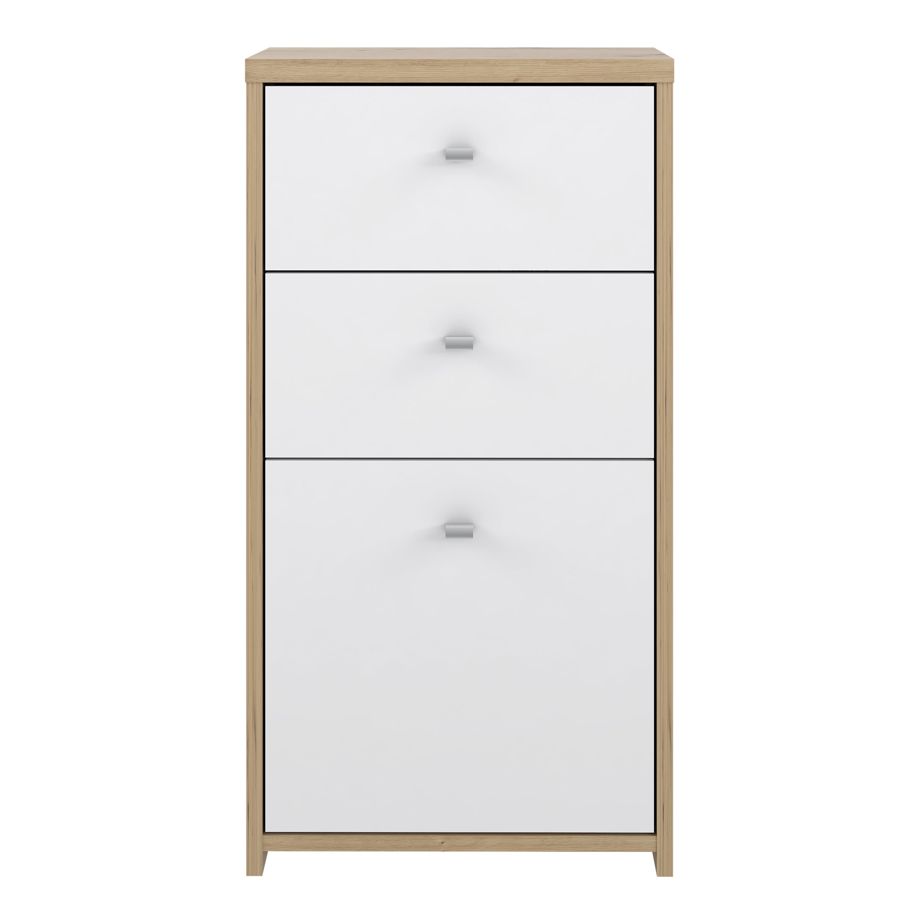Best Chest Storage Cabinet 2 Drawers 1 Door in Artisan Oak/White – FTG, view 2