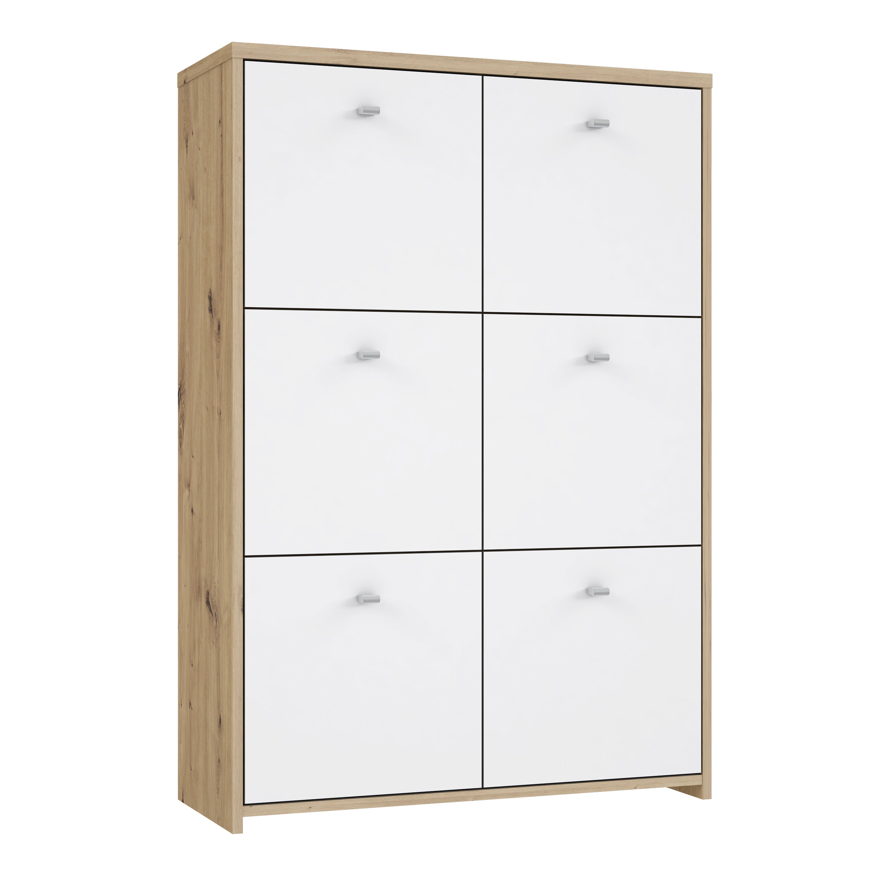 Best Chest Storage Cabinet with 6 Doors in Artisan Oak/White – FTG