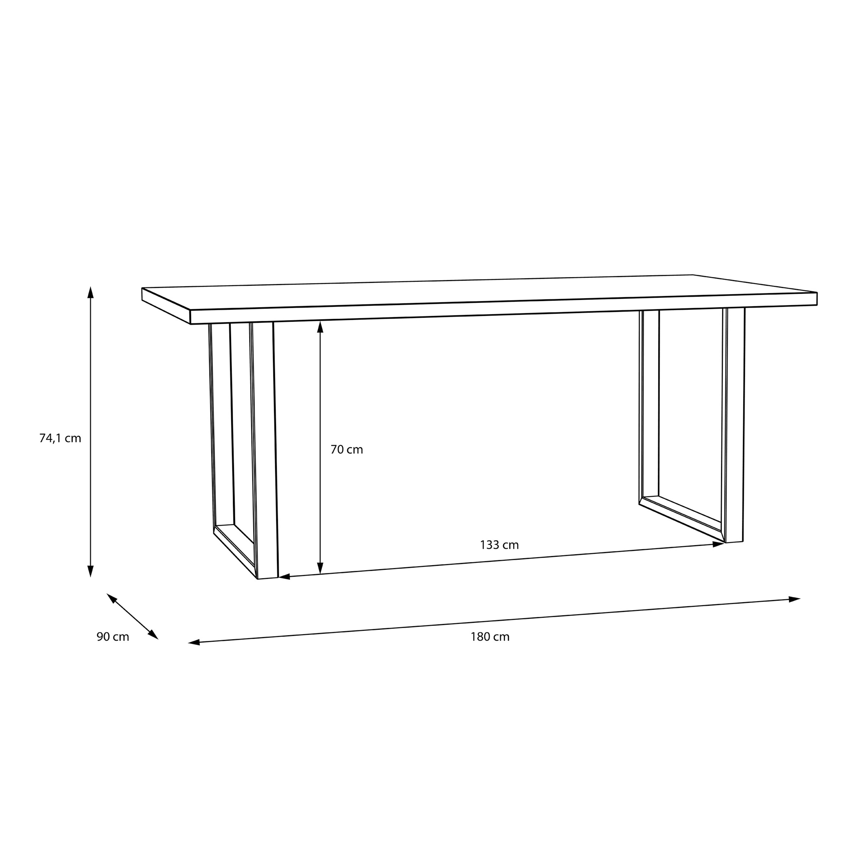 Nikomedes Dining Table in Bartex Oak – FTG, view 6