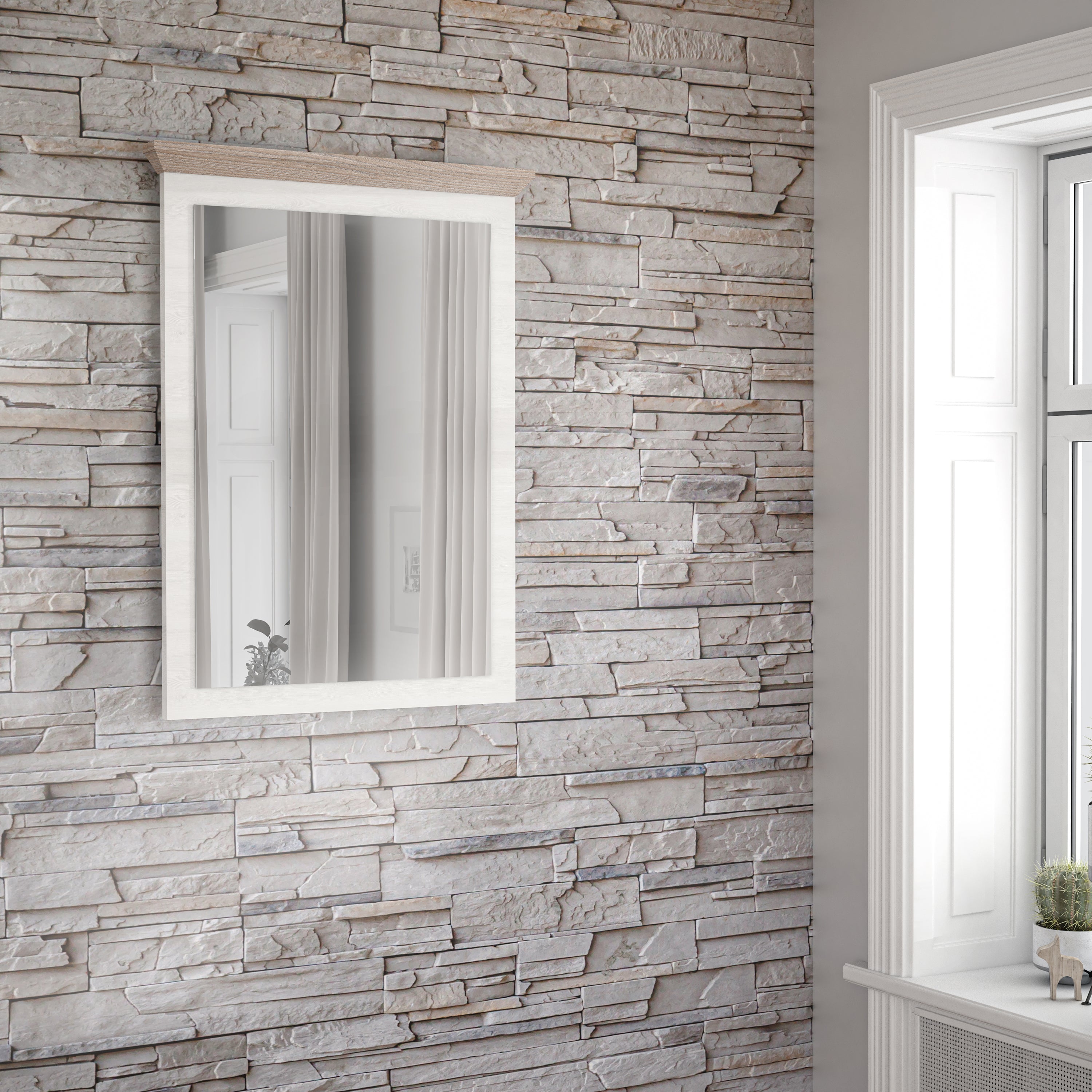 Illopa Mirror in Oak Nelson/Snowy Oak – FTG, view 4