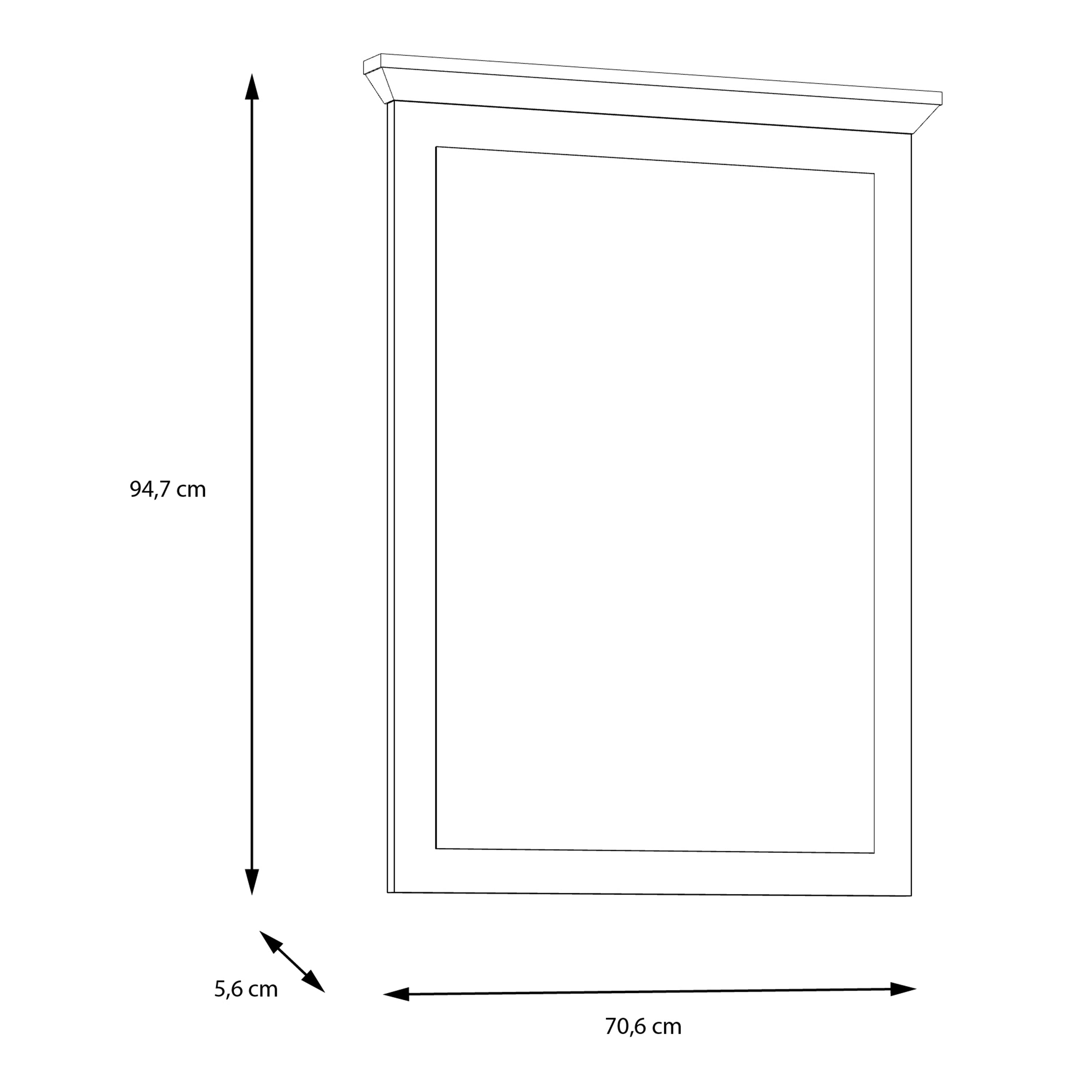 Illopa Mirror in Oak Nelson/Snowy Oak – FTG, view 5