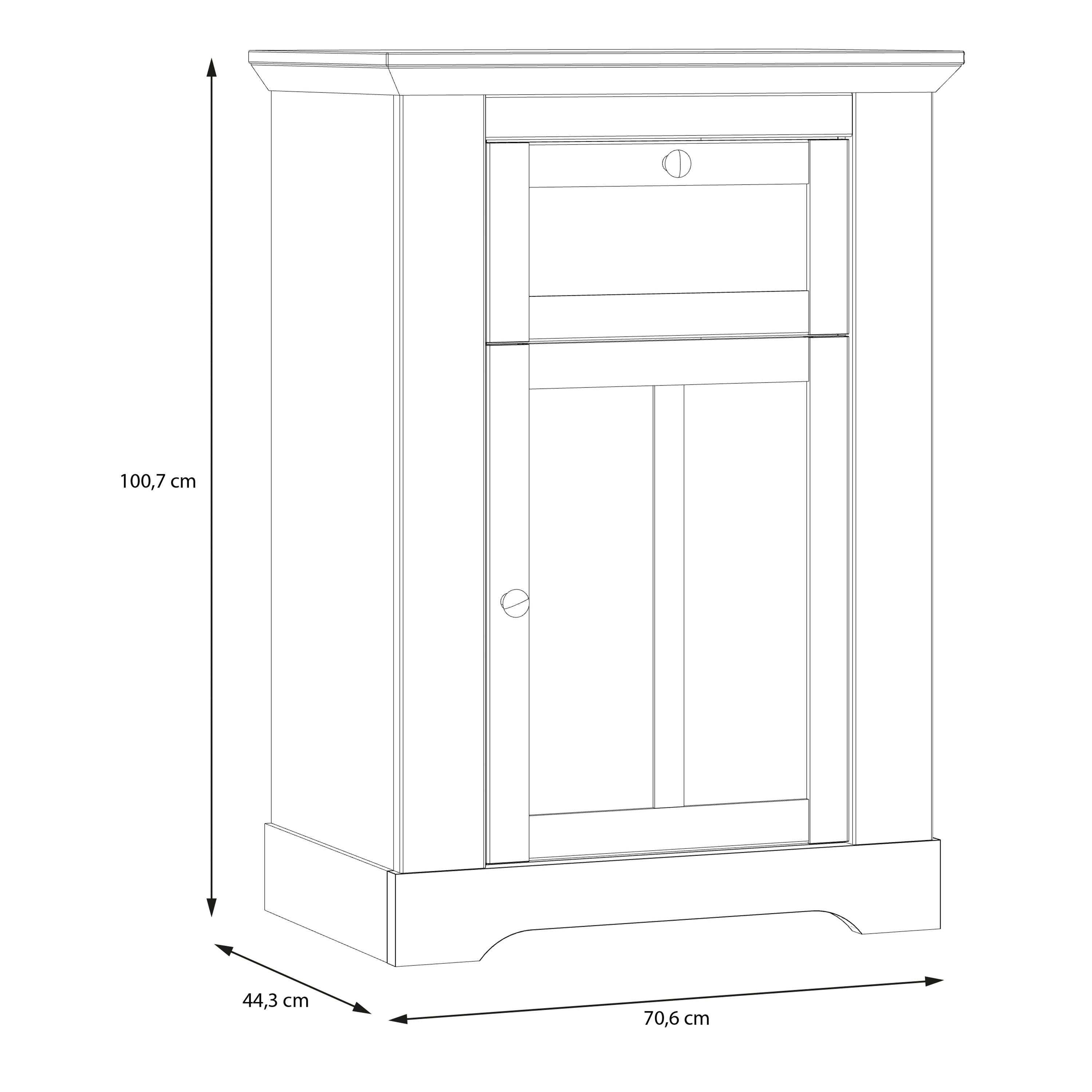 Illopa Chest of Drawers in Oak Nelson/Snowy Oak – FTG, view 8