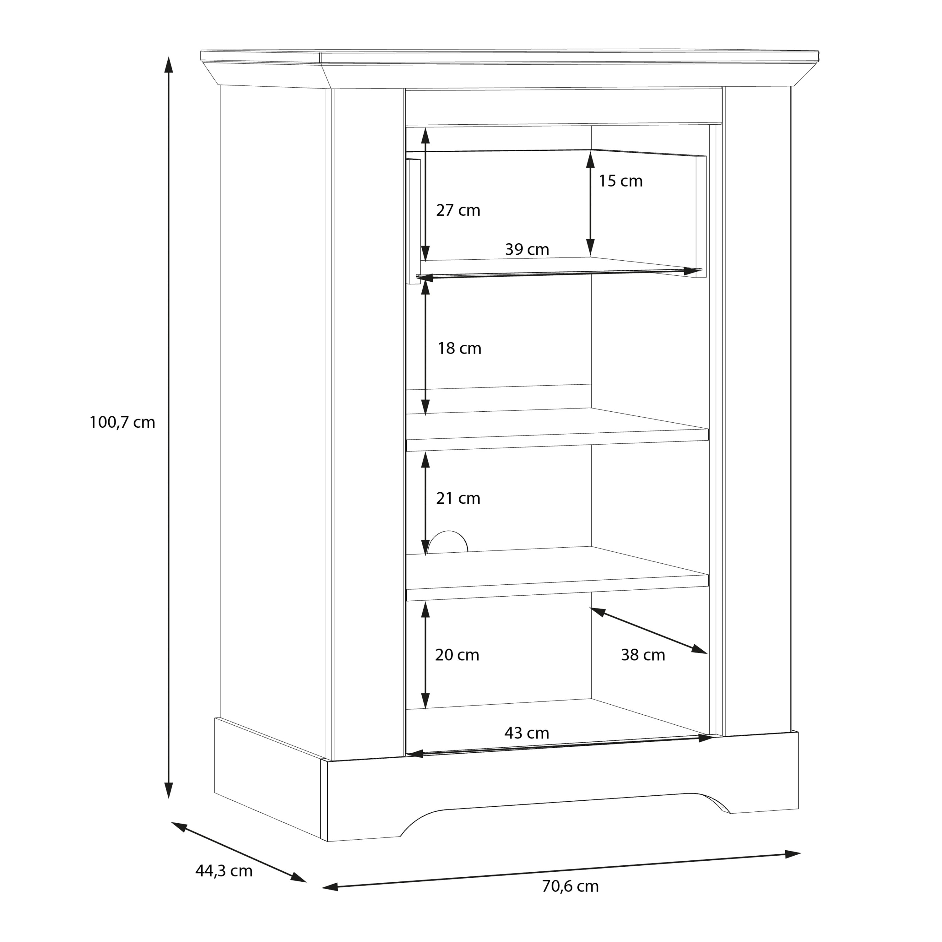 Illopa Chest of Drawers in Oak Nelson/Snowy Oak – FTG, view 9