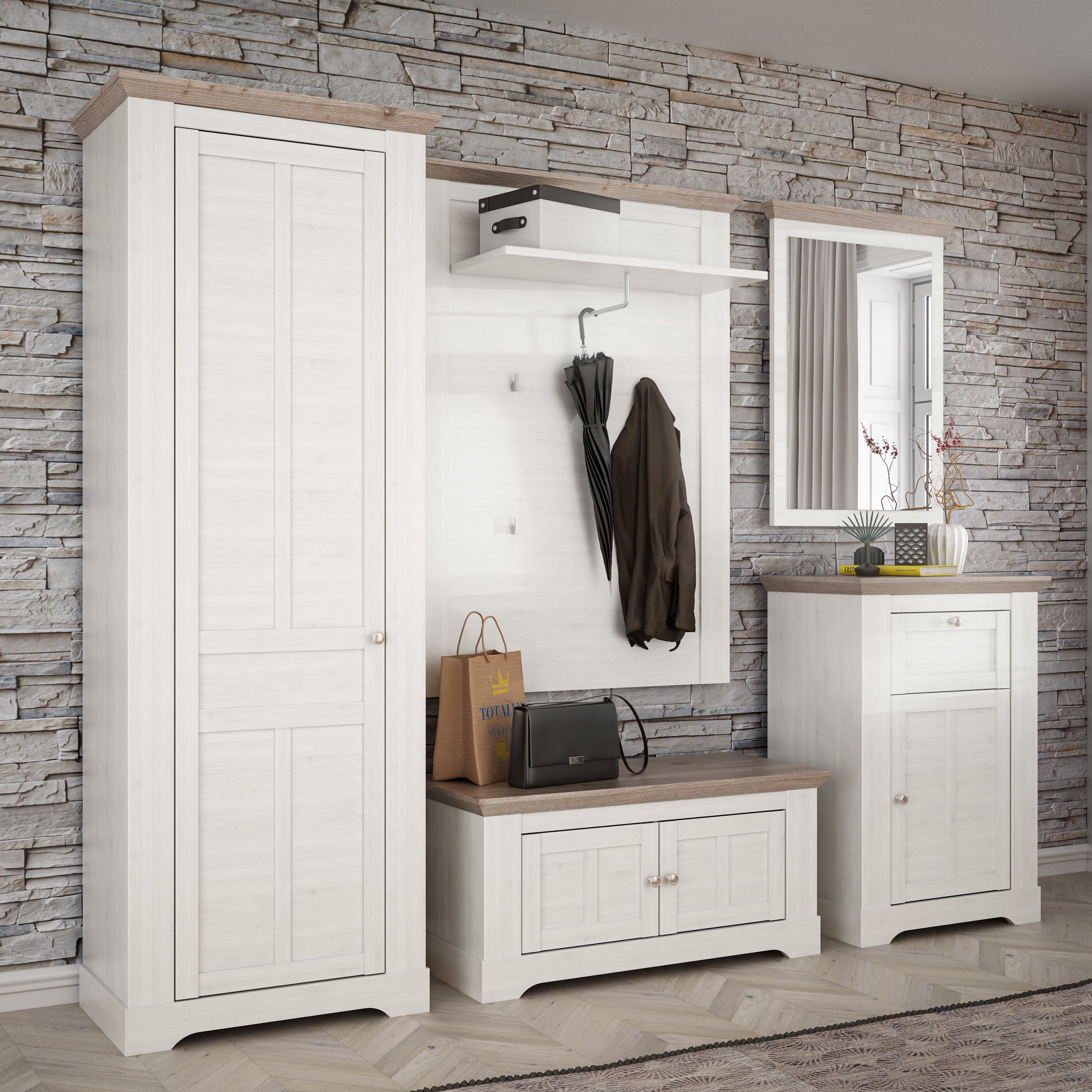 Illopa Wall Panel in Oak Nelson/Snowy Oak – FTG, view 3