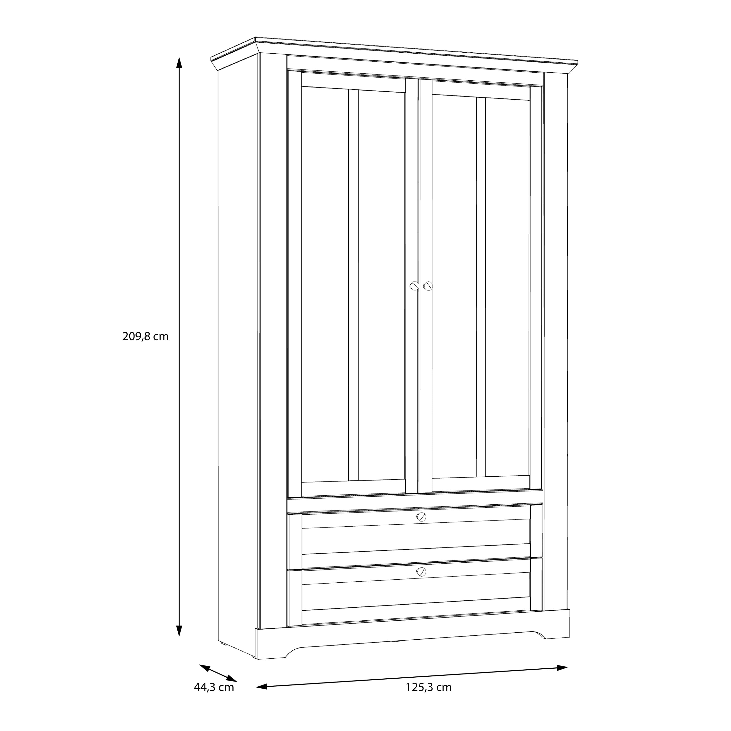 Illoppa Display Cabinet in Snowy Oak/Oak Nelson – FTG, view 7