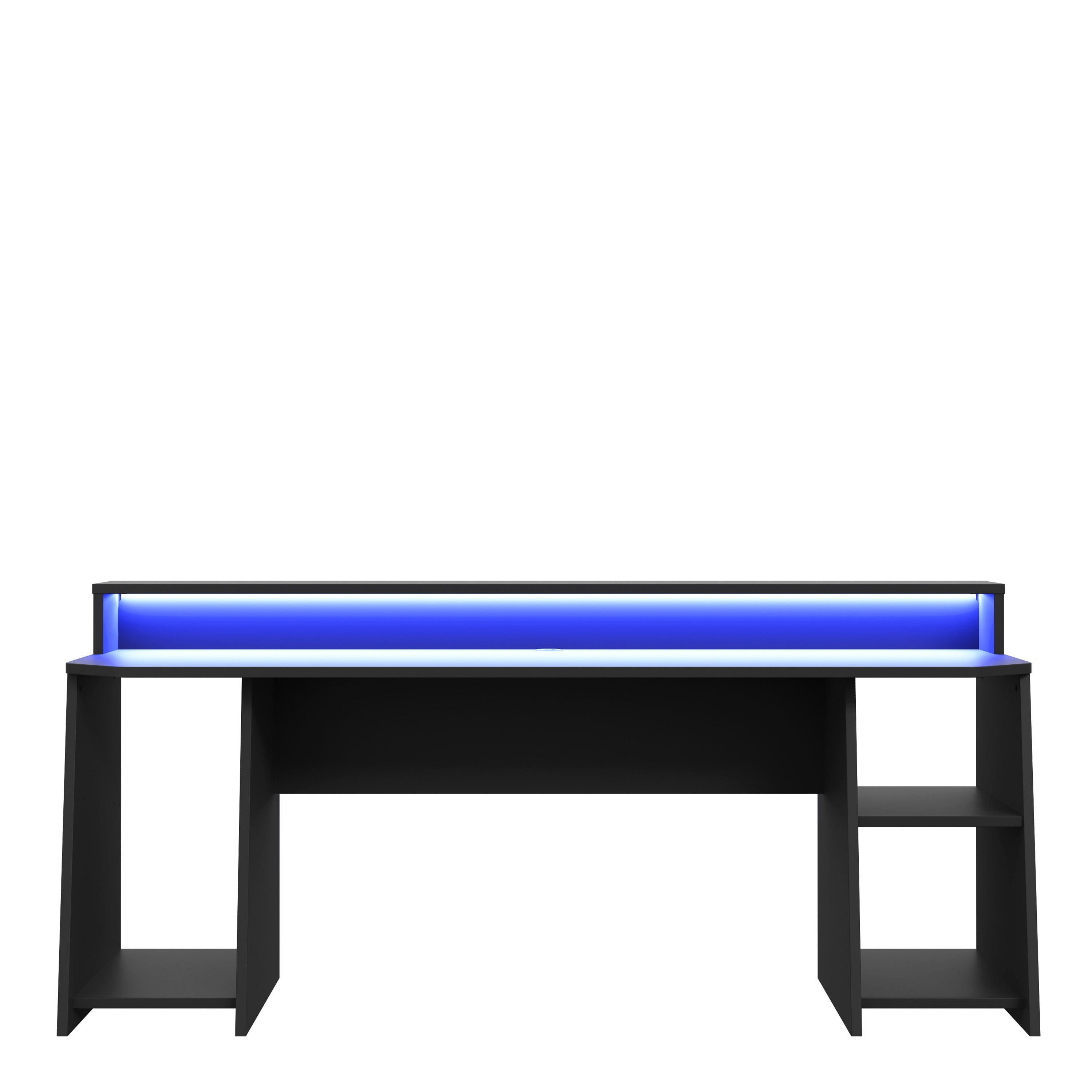 Tezaur Wide Black Gaming Desk with Colour Changing LED – FTG