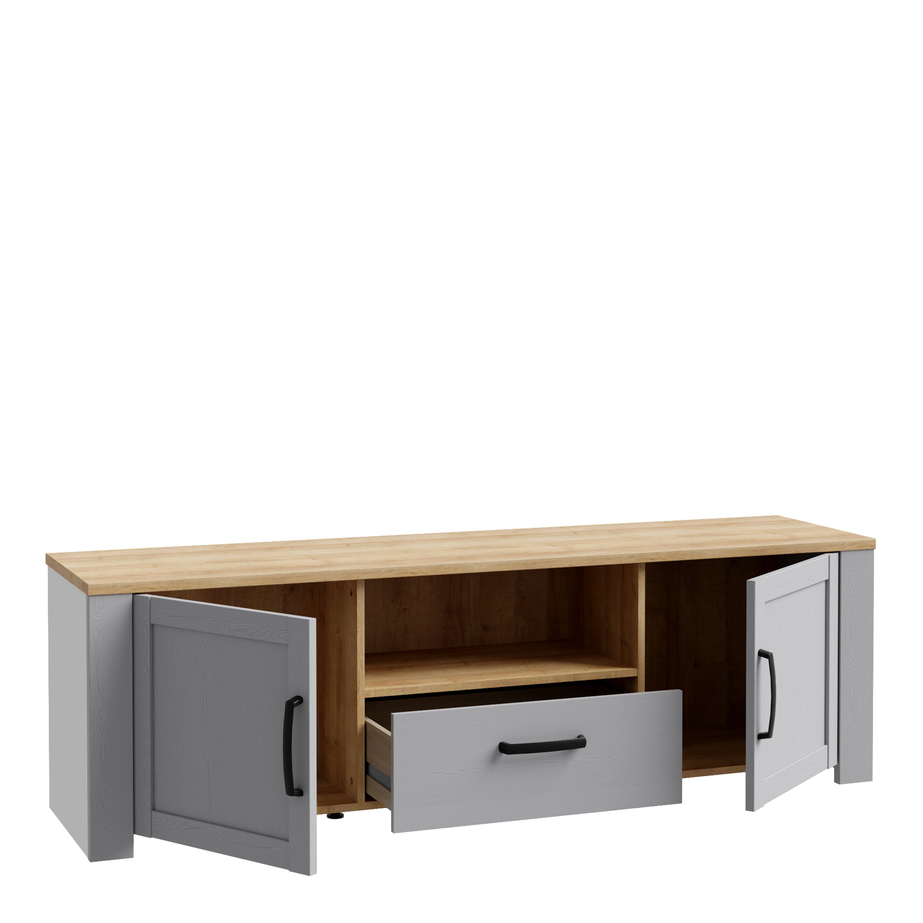 Bohol TV Unit Inc. LED Light in Riviera Oak/Grey Oak – FTG, view 3