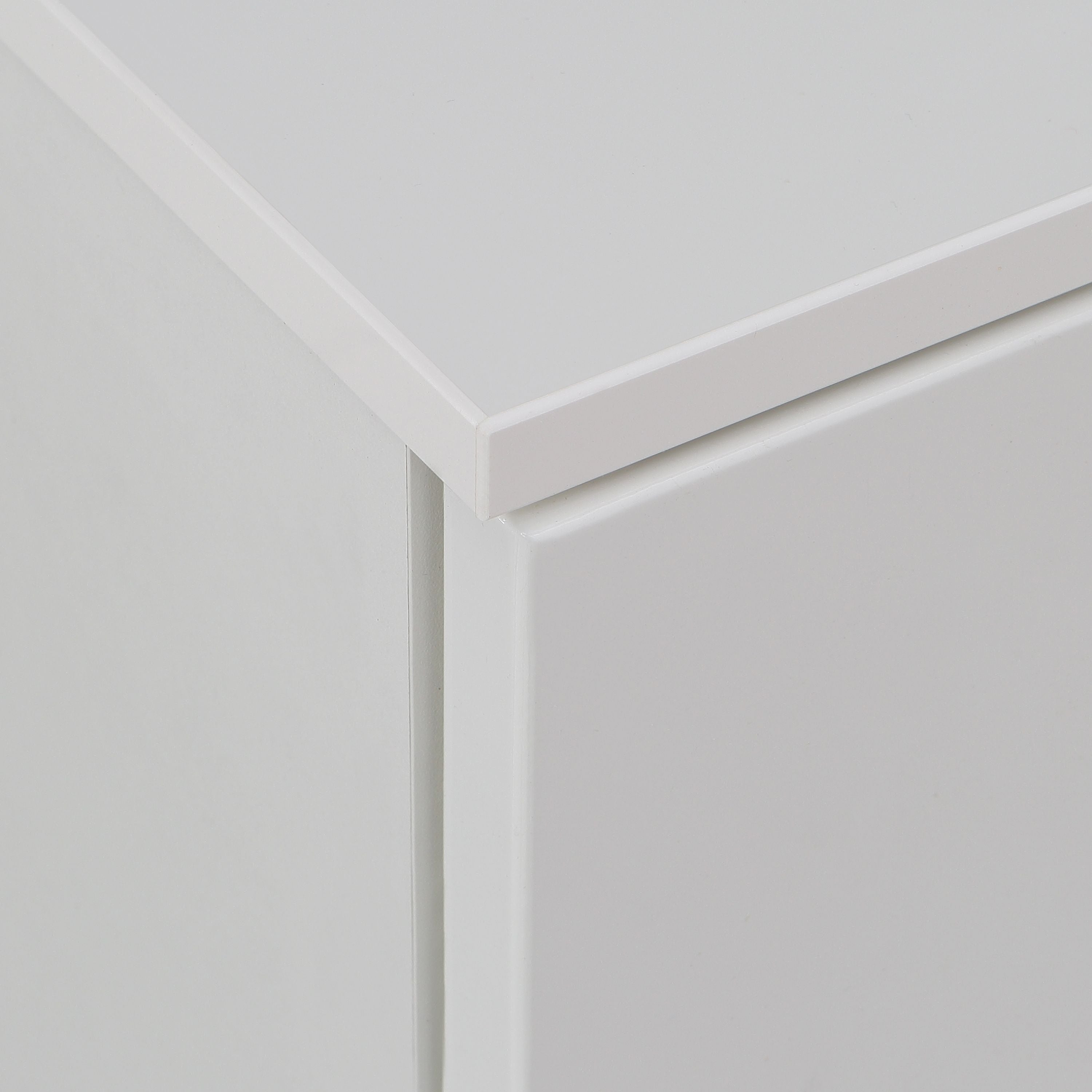 Sienna Bedside in White/White High Gloss – FTG, view 5