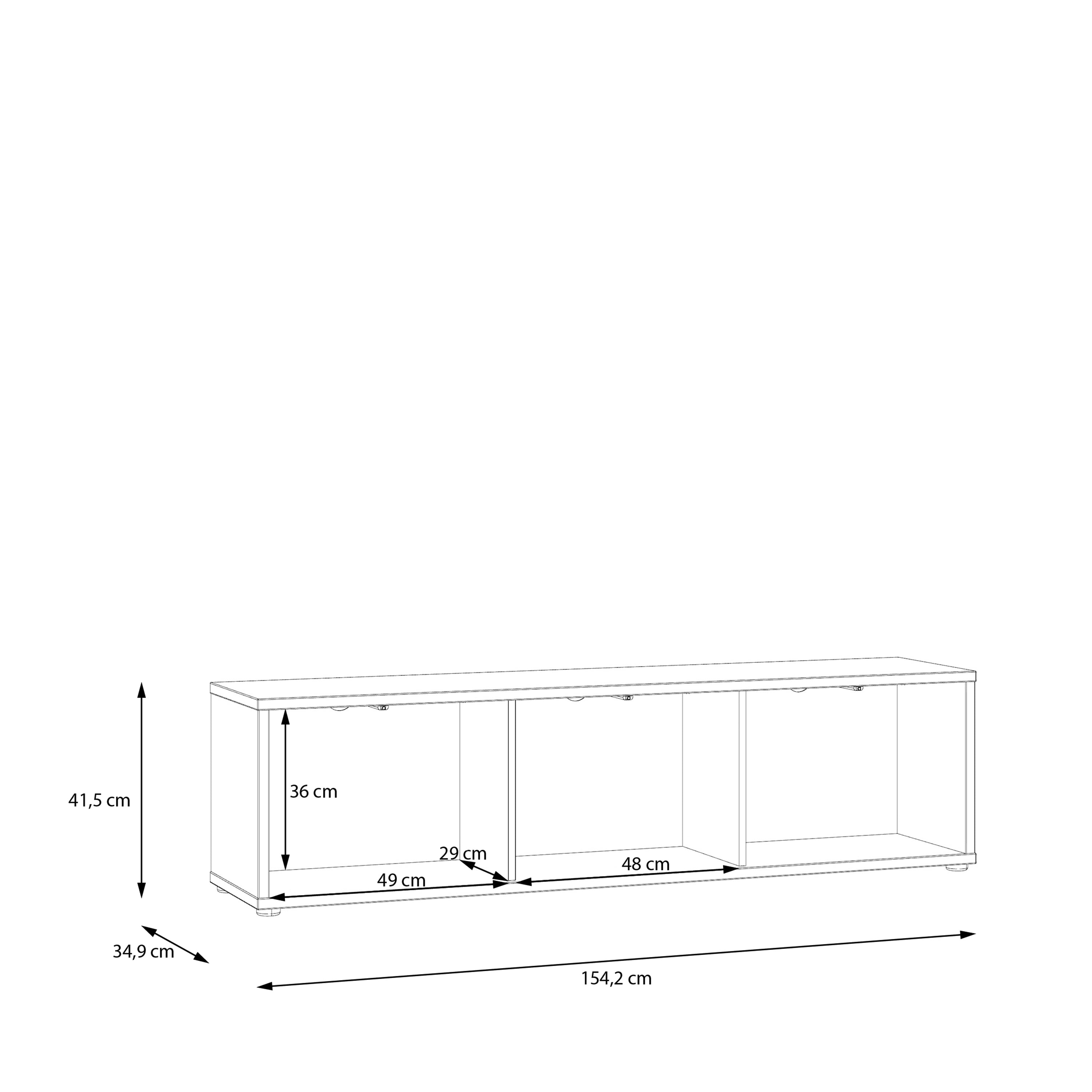 Alice Springs Wide TV Cabinet with 3 Doors Push-to-Open in Taupe