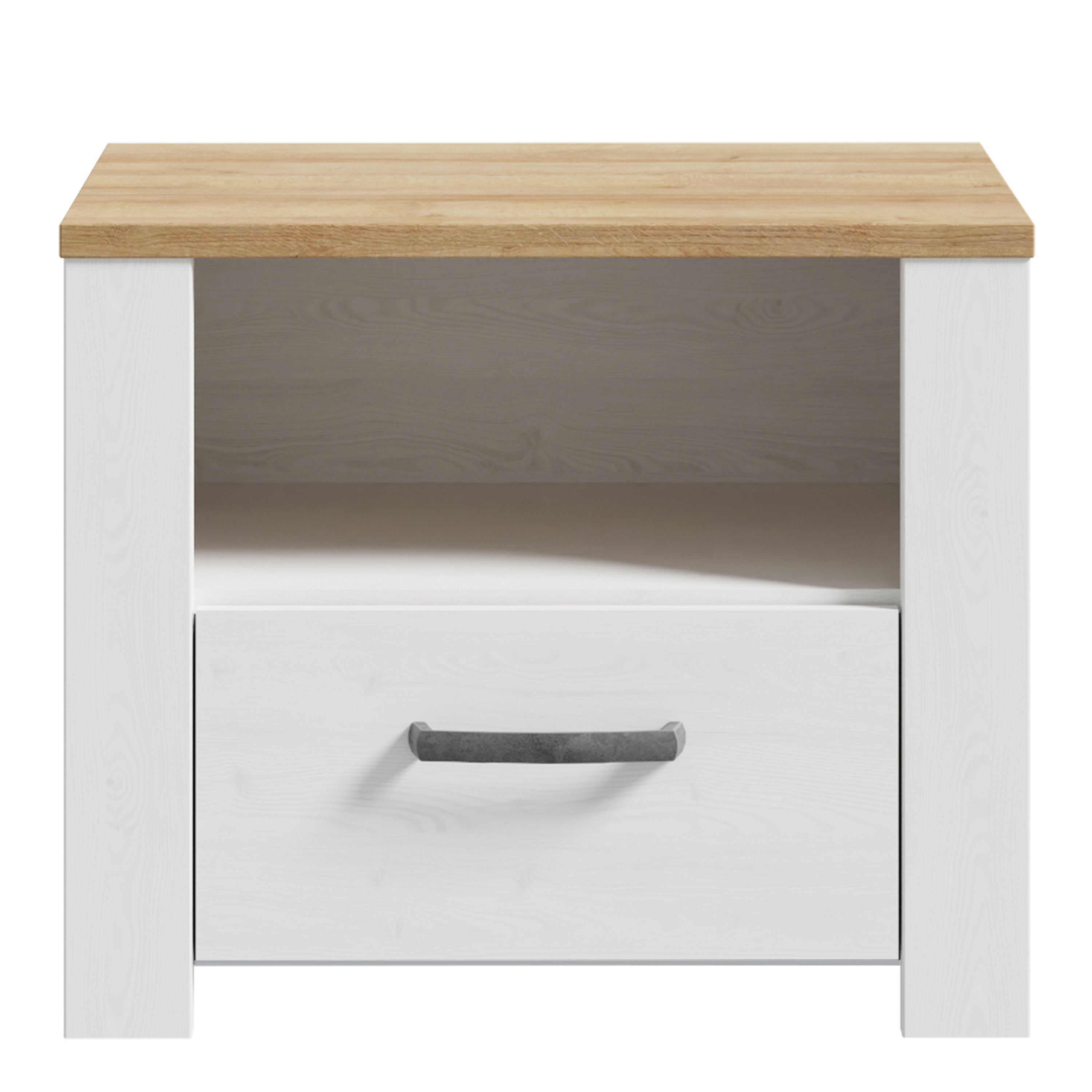 Bohol 1 Drawer Bedside I n Navy Oak – FTG, view 2