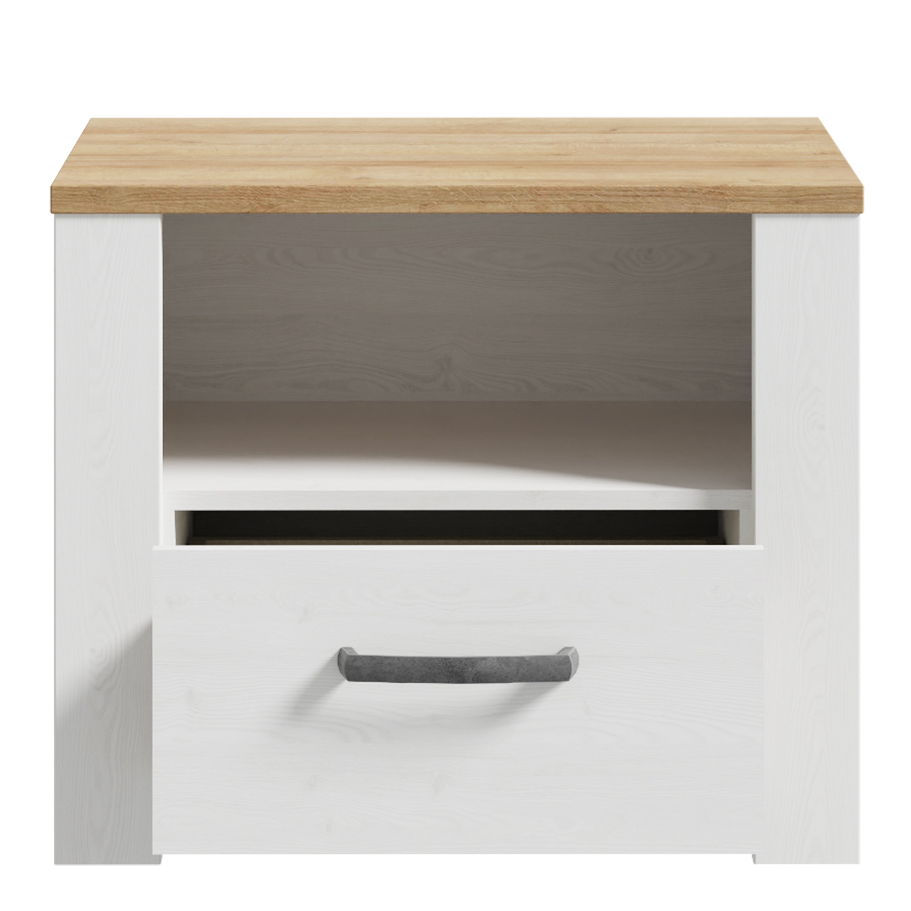 Bohol 1 Drawer Bedside I n Navy Oak – FTG, view 4