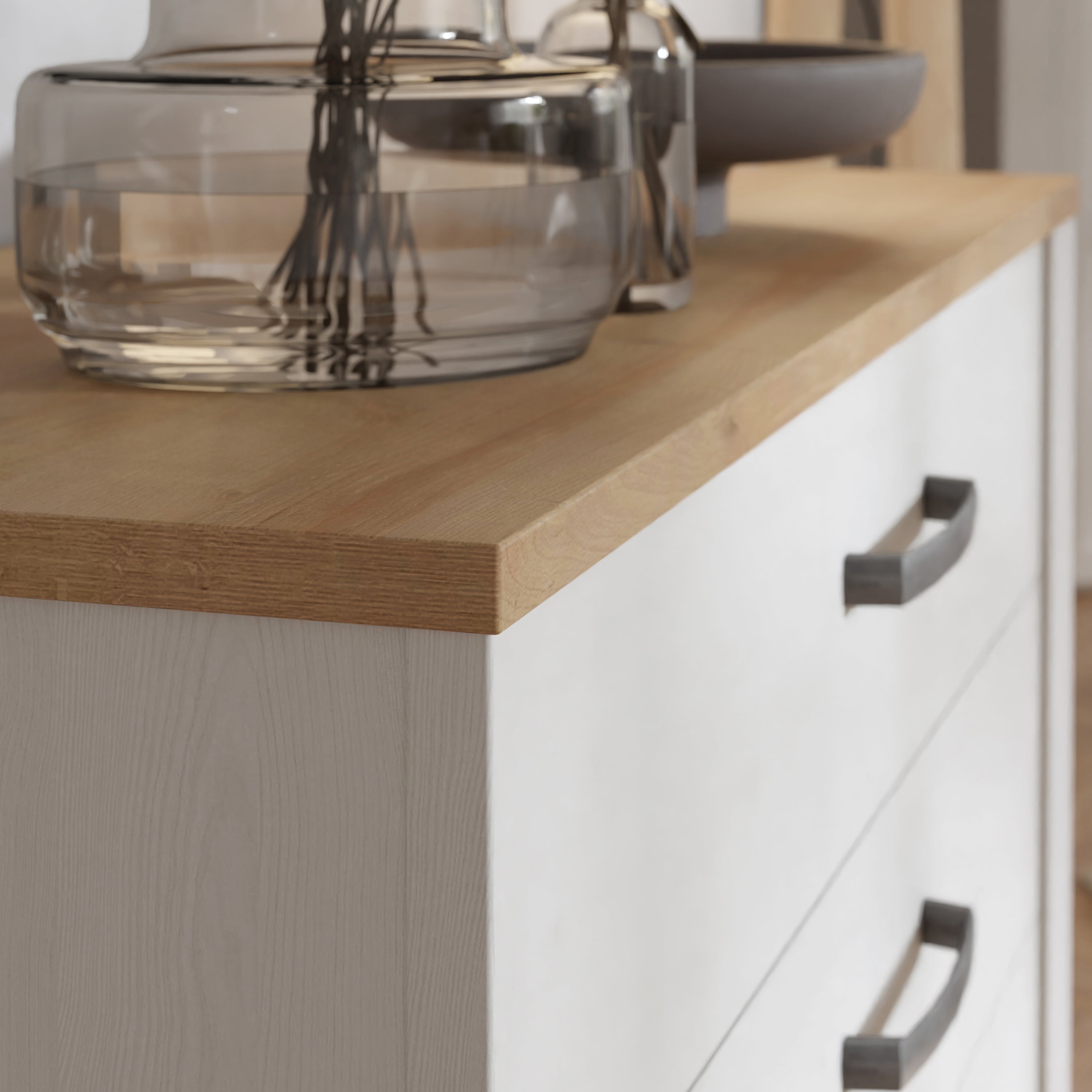 Bohol 3 Drawer Chest in Riviera Oak/White – FTG, view 7