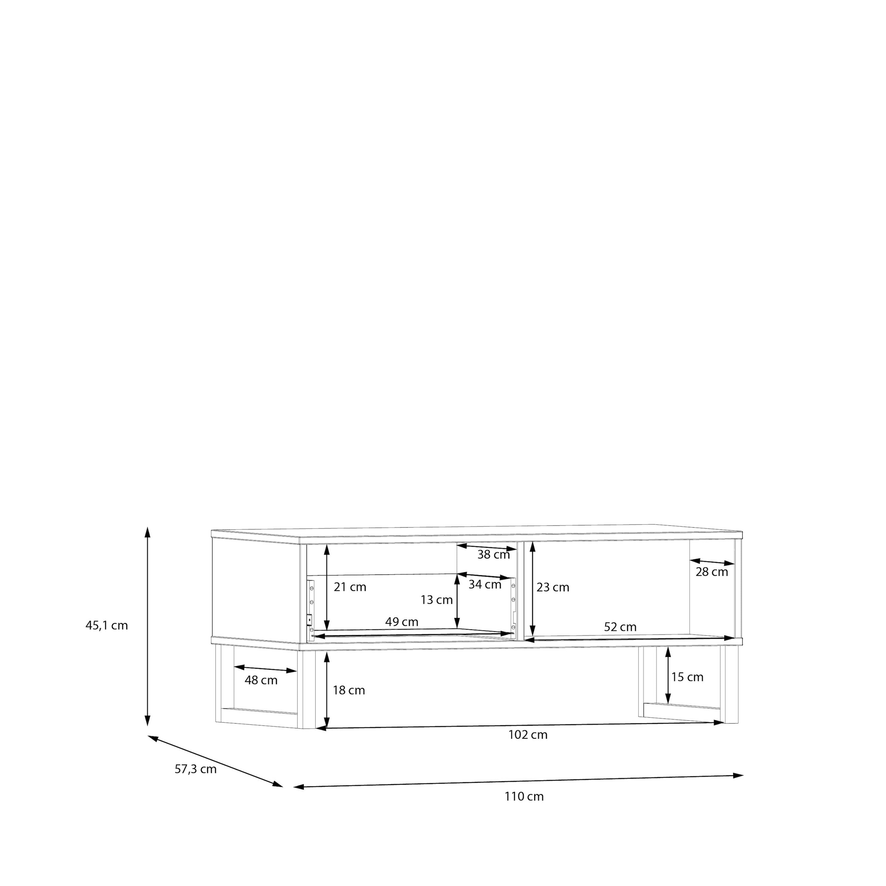 Sali 1 Drawer Coffee Table in Light Grey – FTG, view 8