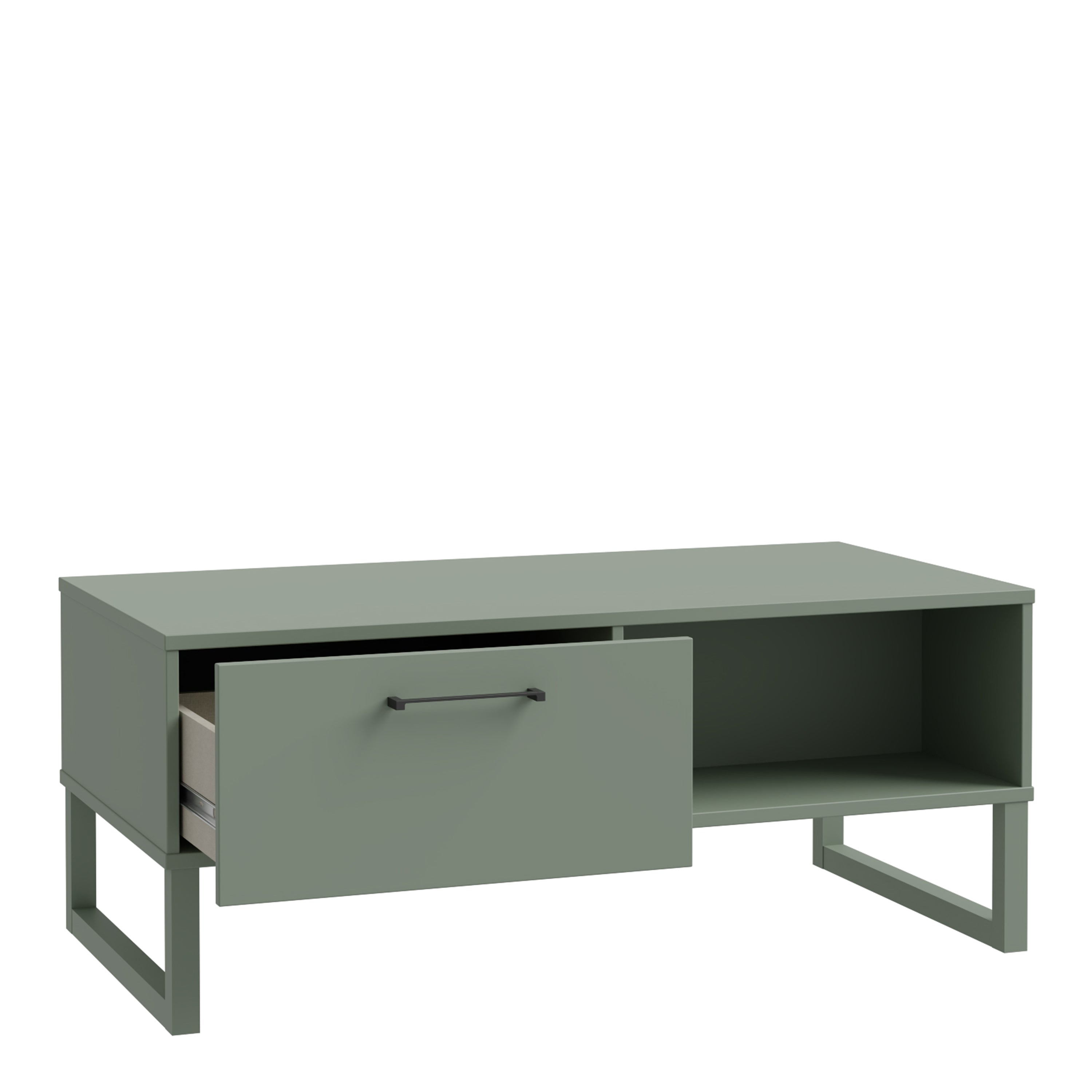 Sali 1 Drawer Coffee Table in Sage Green – FTG, view 3