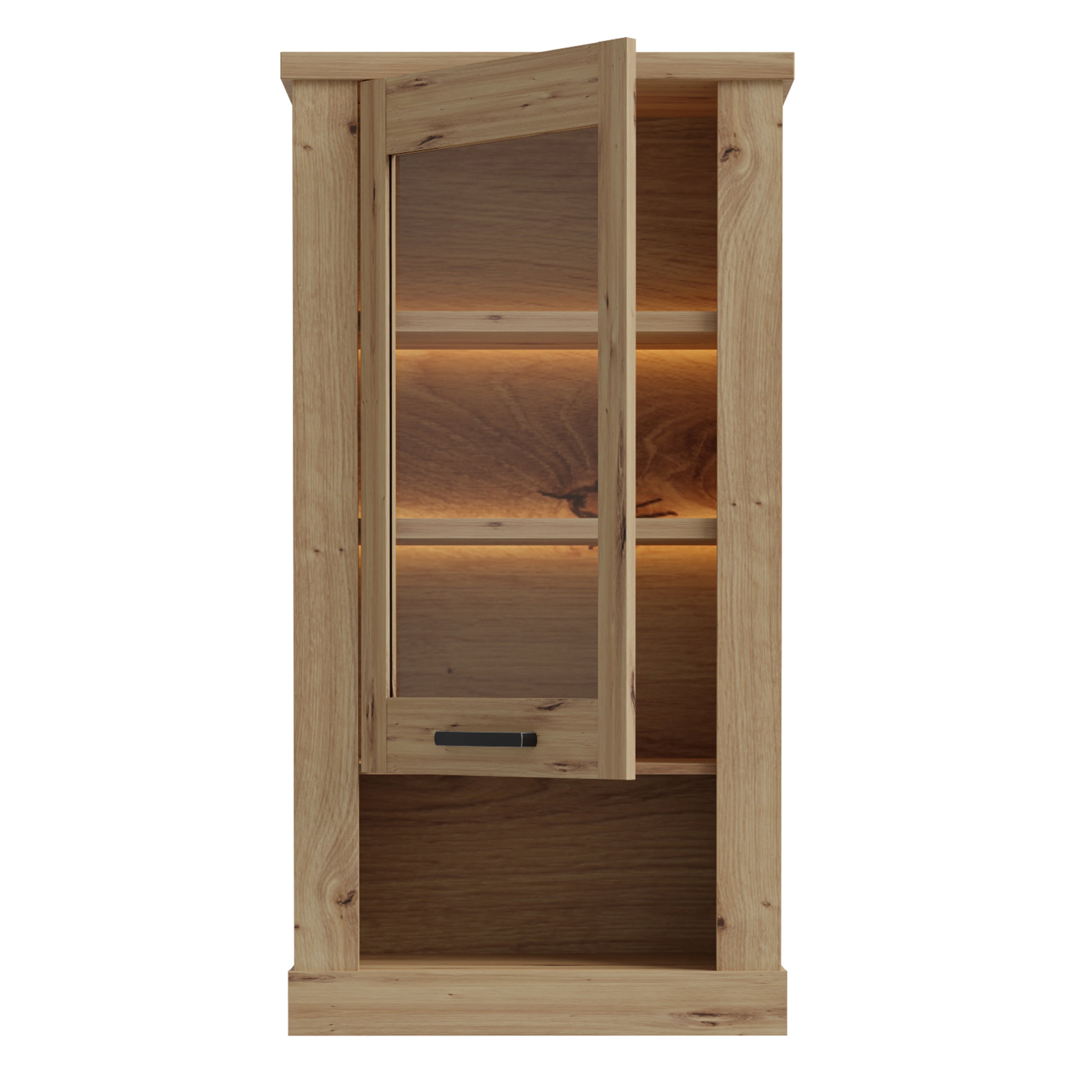 Corona Wall Display cabinet in Artisan Oak – FTG, view 4