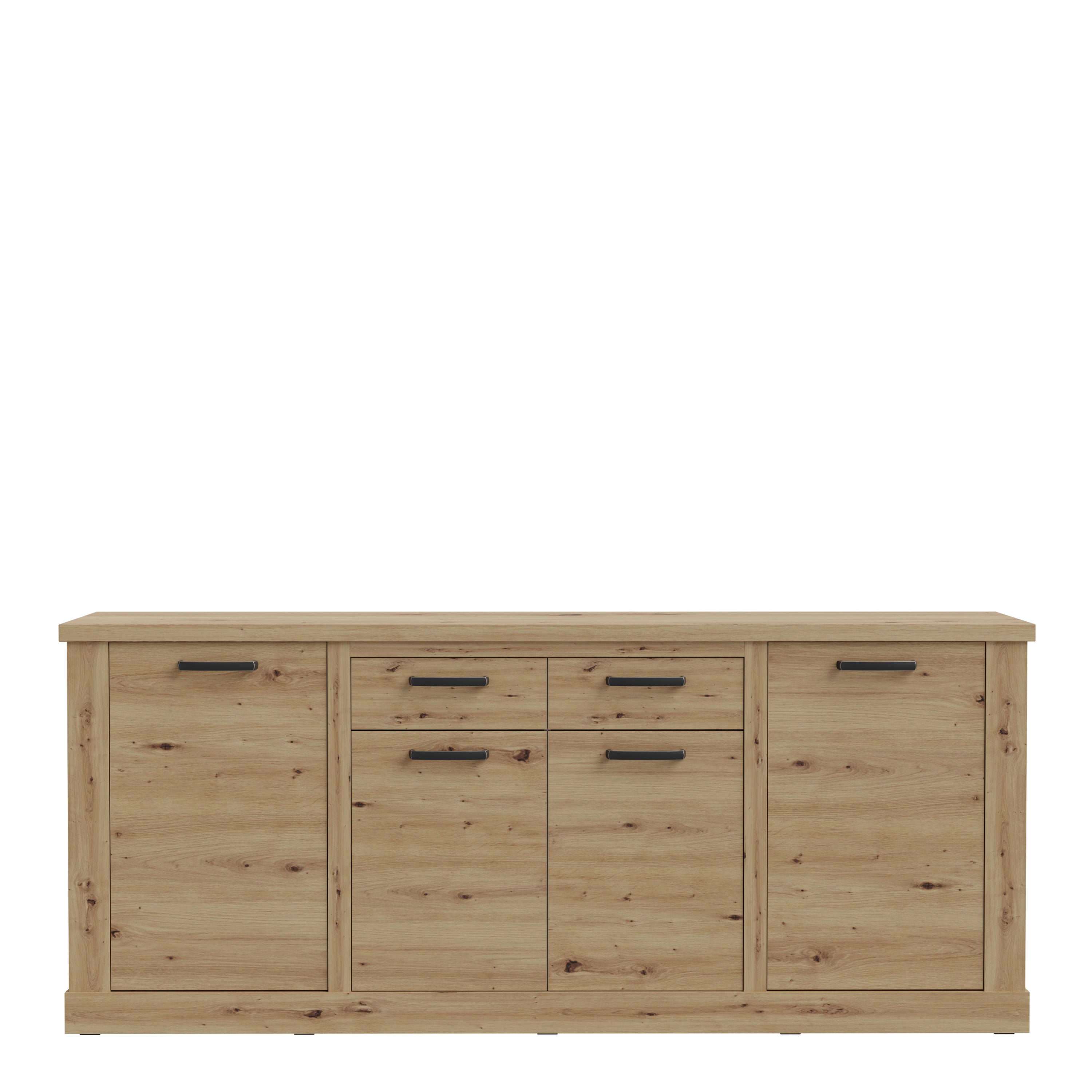 Corona 4 Door 2 Drawer Sideboard in Artisan Oak – FTG, view 2