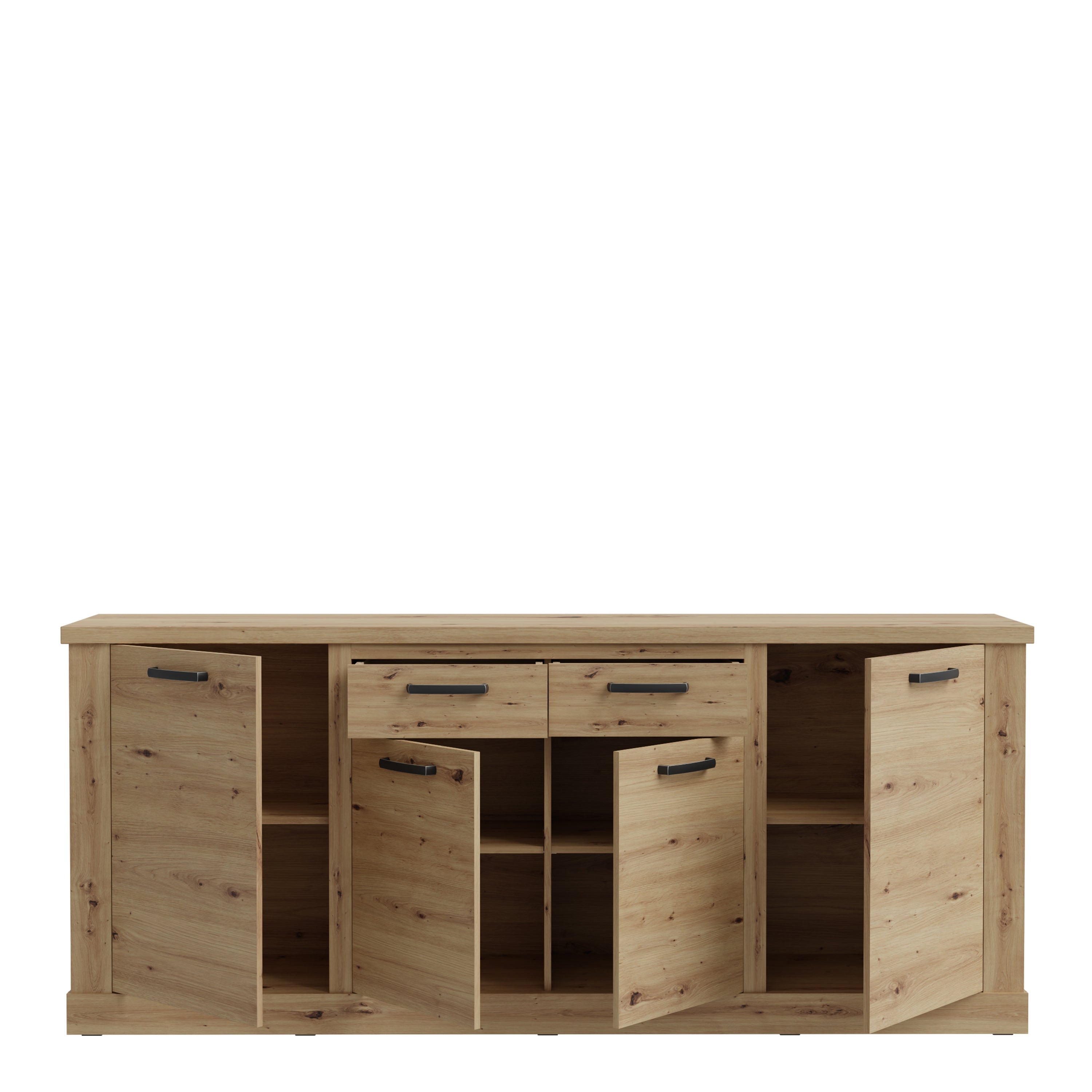 Corona 4 Door 2 Drawer Sideboard in Artisan Oak – FTG, view 4