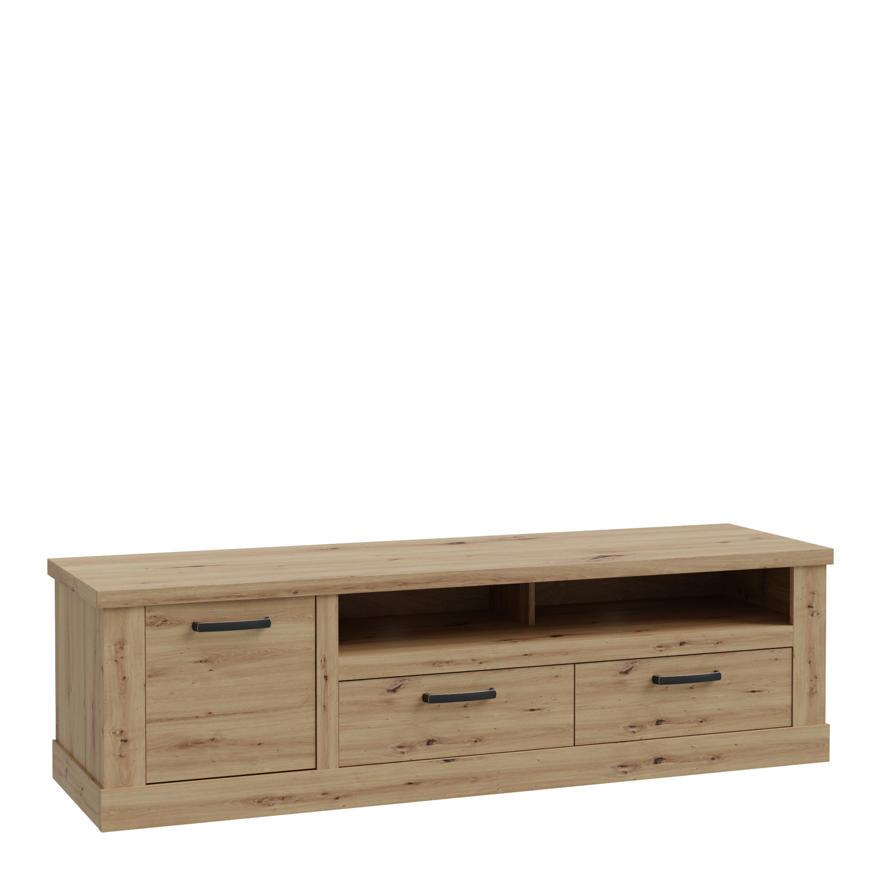 Corona 2 Drawer 1 Door Coffee TV Unit in Artisan Oak – FTG