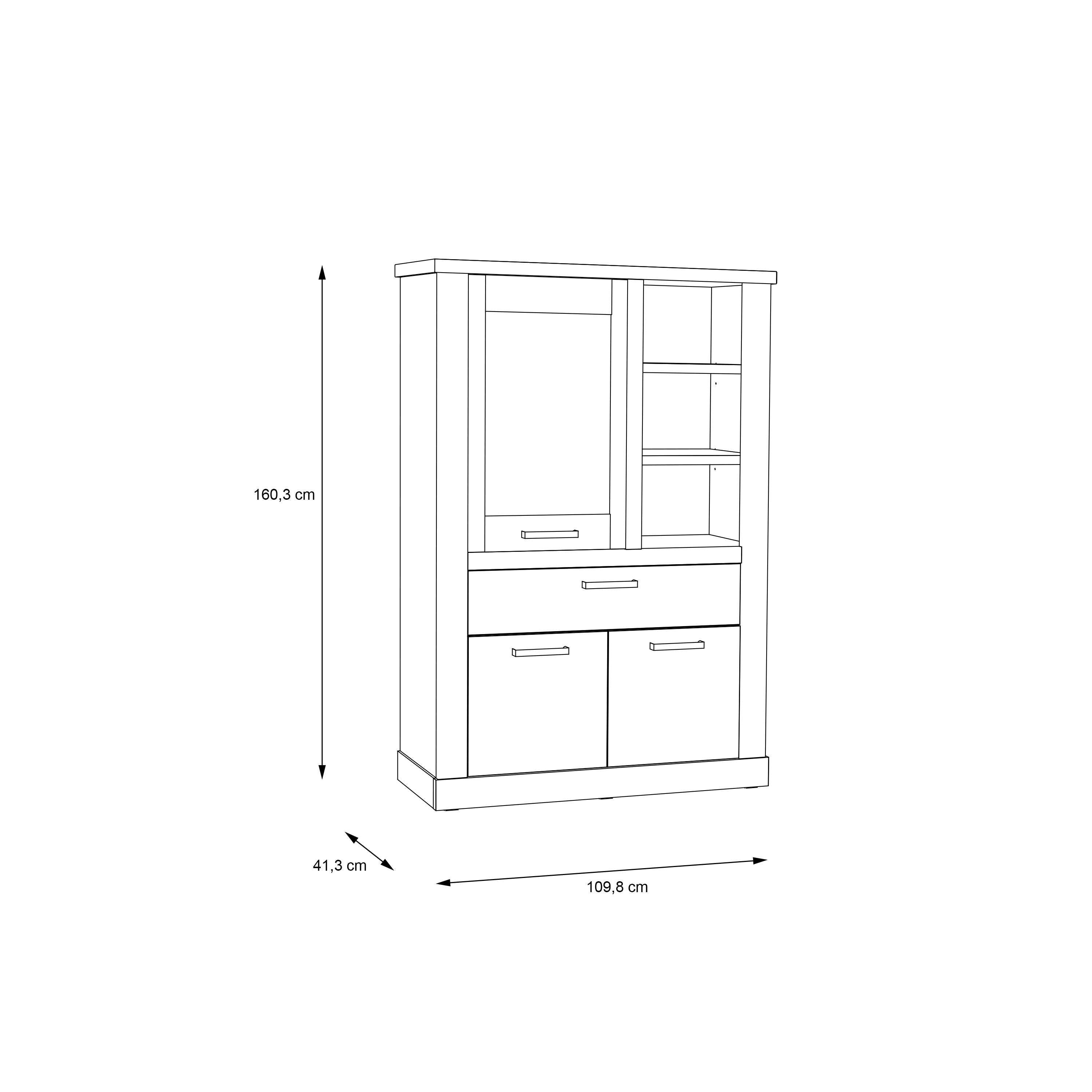 Corona Display Cabinet in Artisan Oak – FTG, view 8