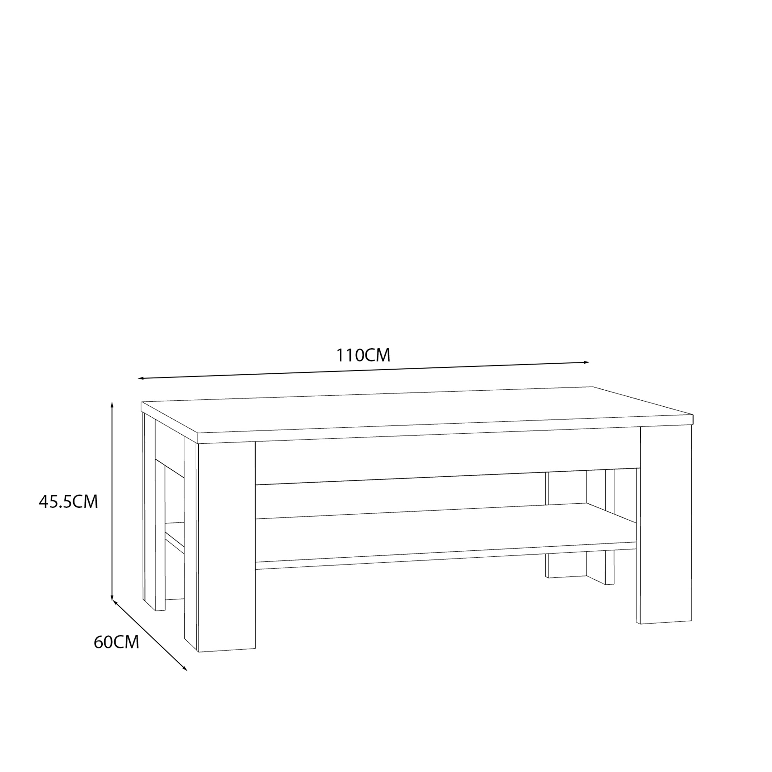 Grafton Coffee Table In Oak – FTG, view 5