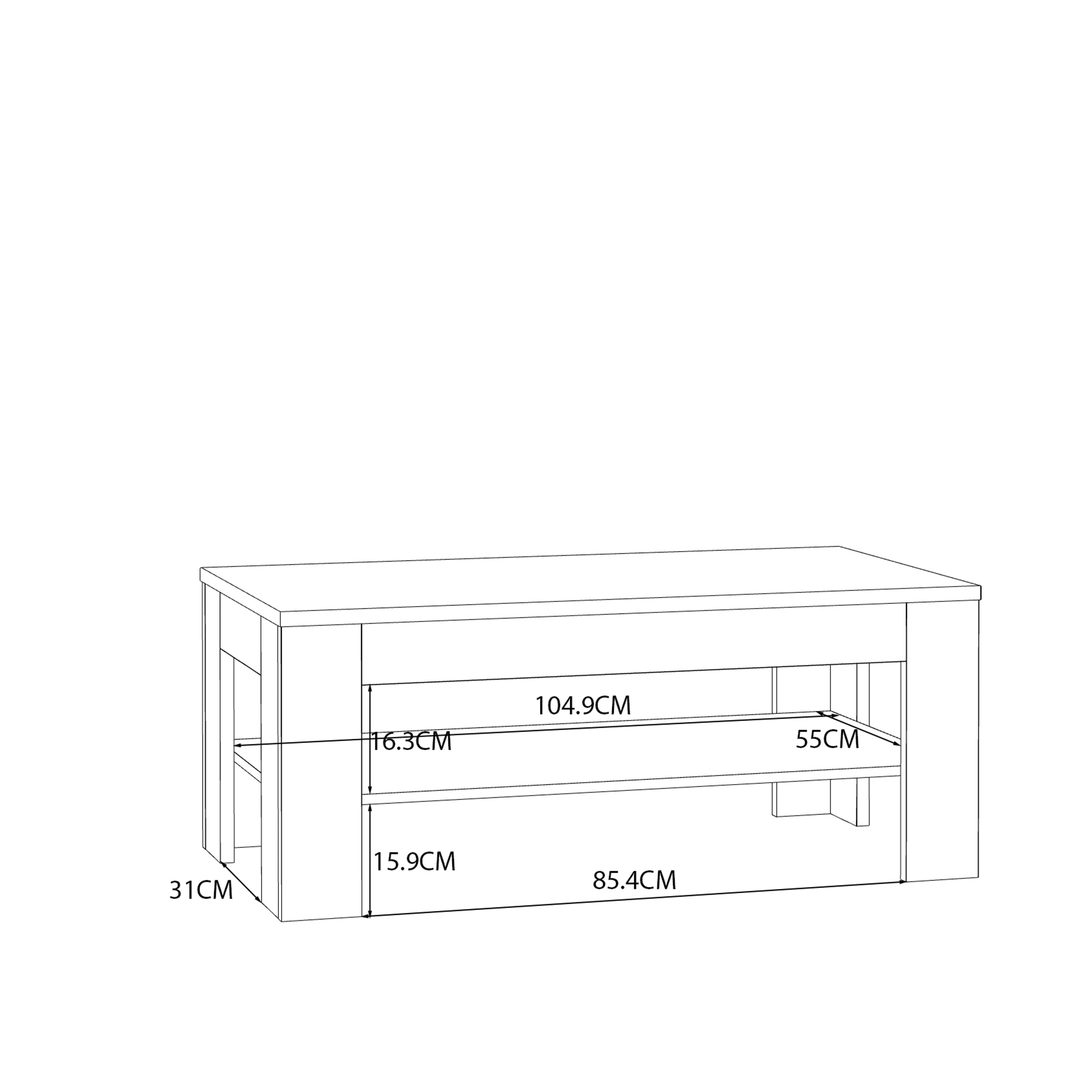 Grafton Coffee Table In Oak – FTG, view 6