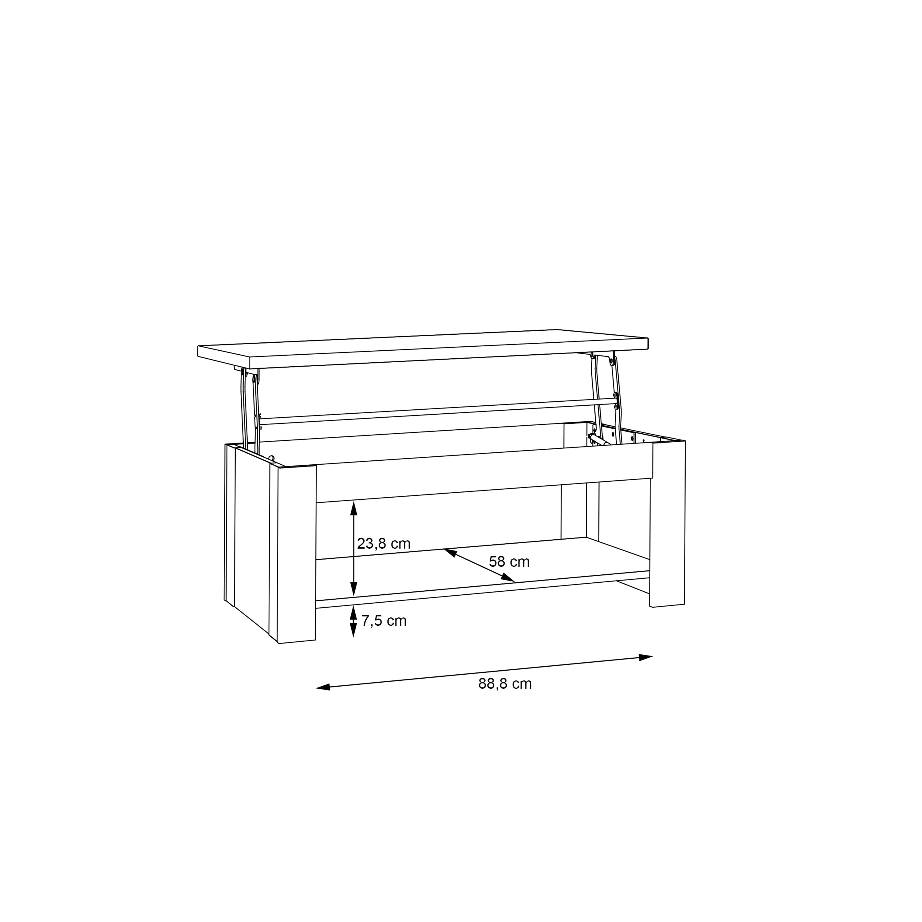 Corona Rising Coffee Table in Artisan Oak – FTG, view 9