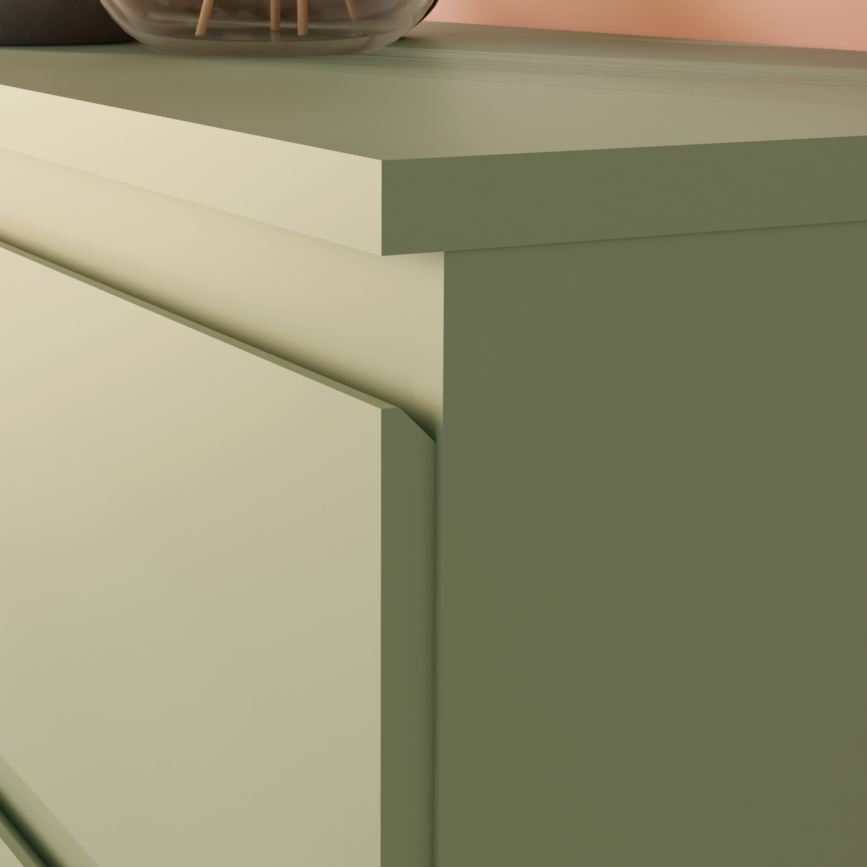 Edmore 3 Drawer Chest in Sage Green
