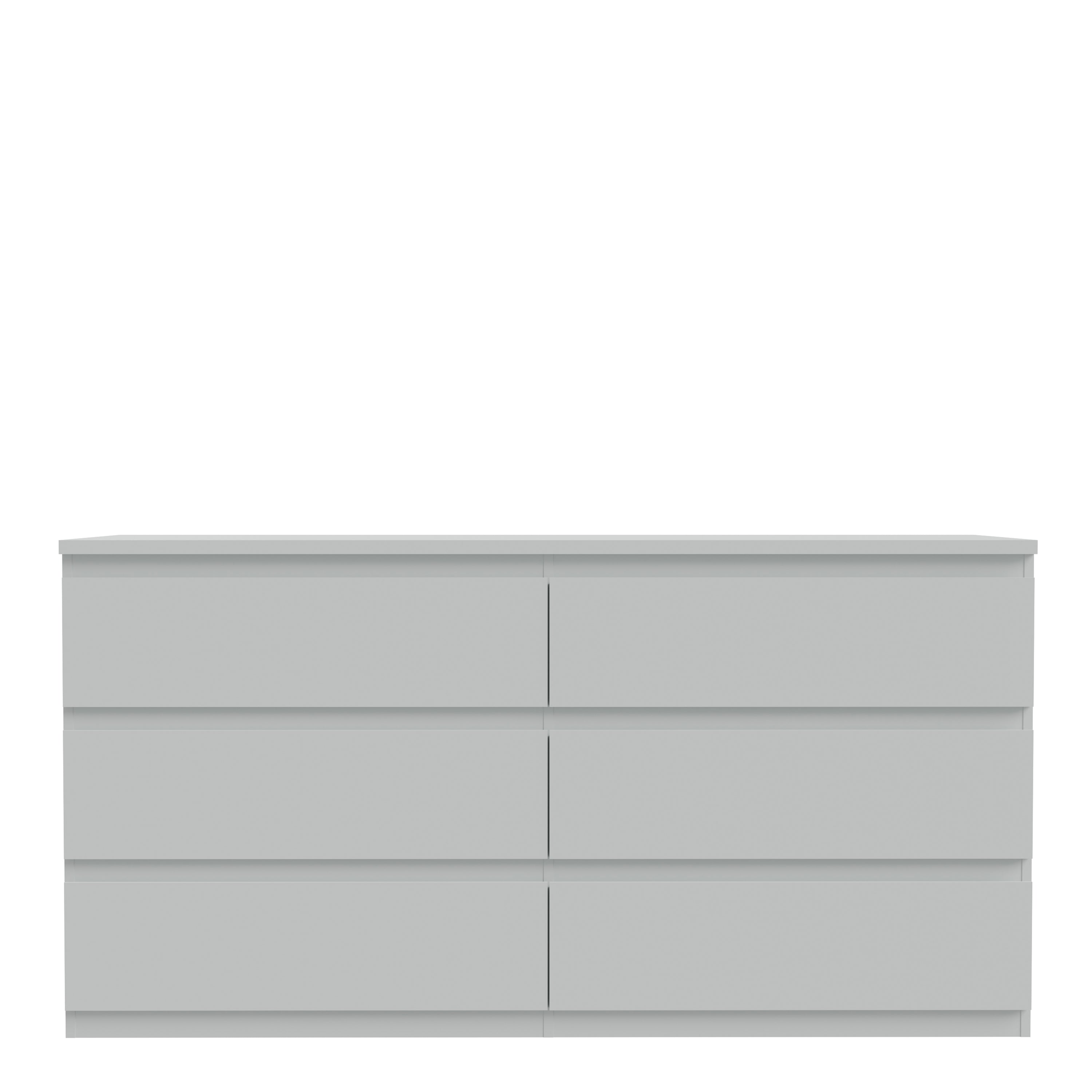 Edmore 6 Drawer Wide Chest in Light Grey