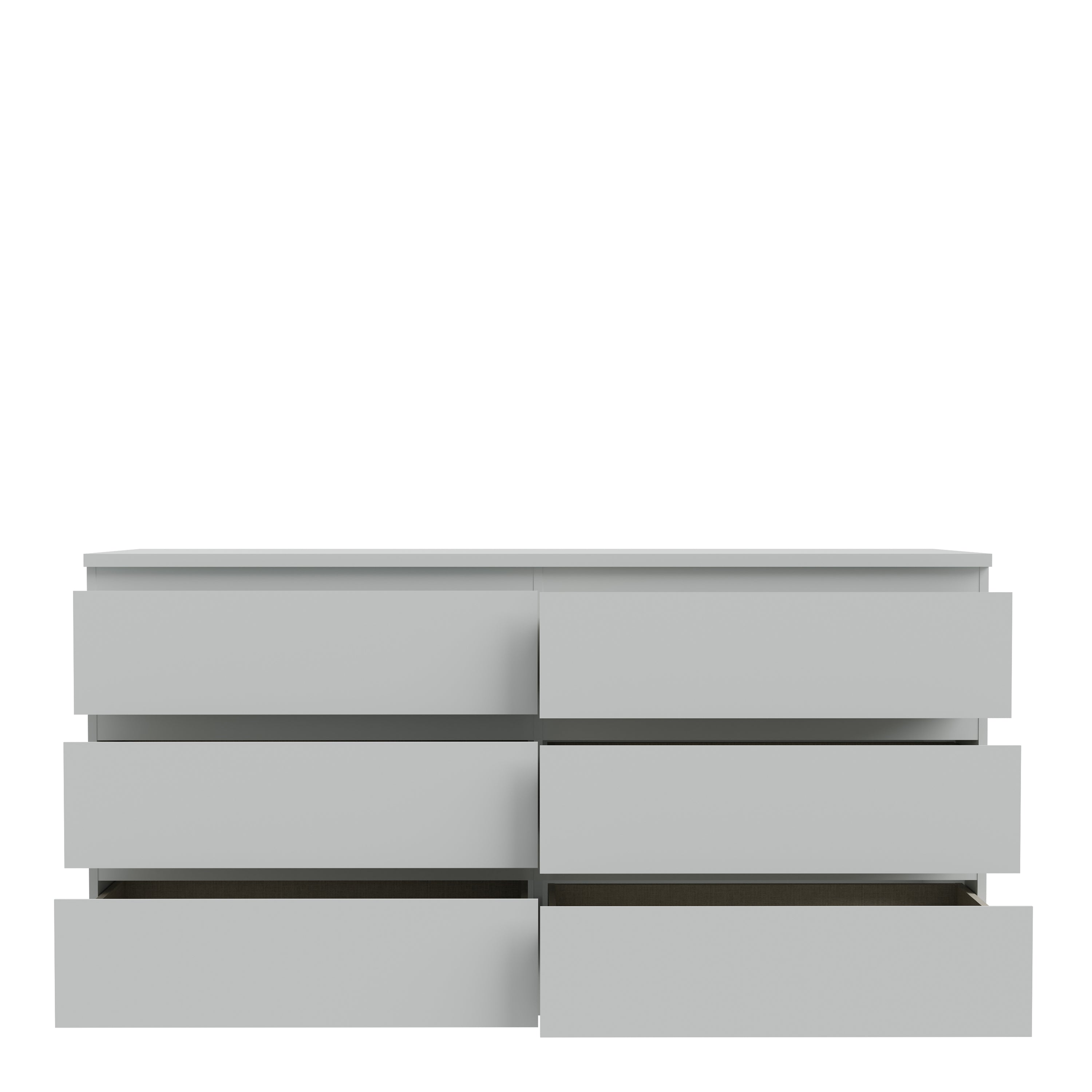 Edmore 6 Drawer Wide Chest in Light Grey