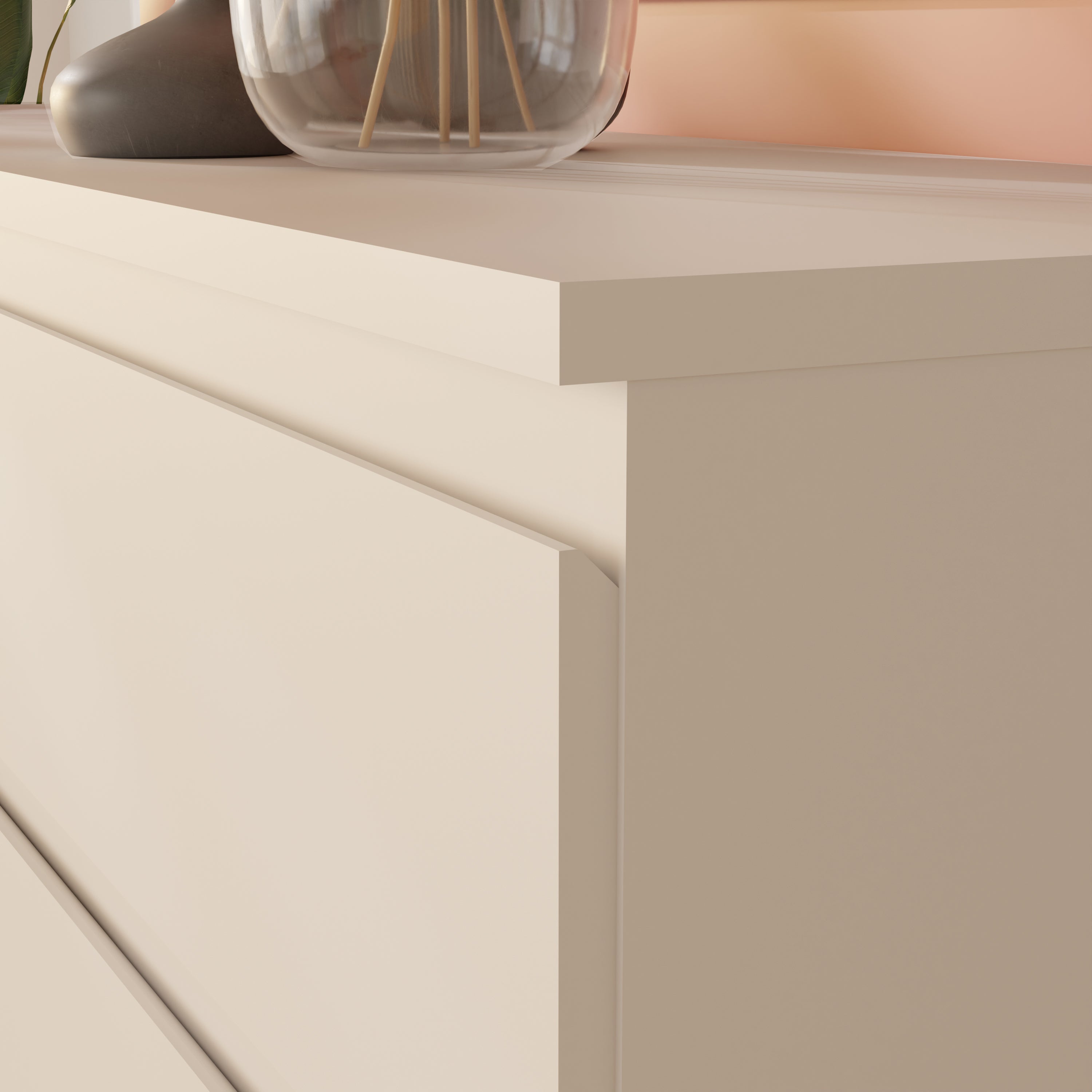 Edmore 6 Drawer Wide Chest in Light Grey