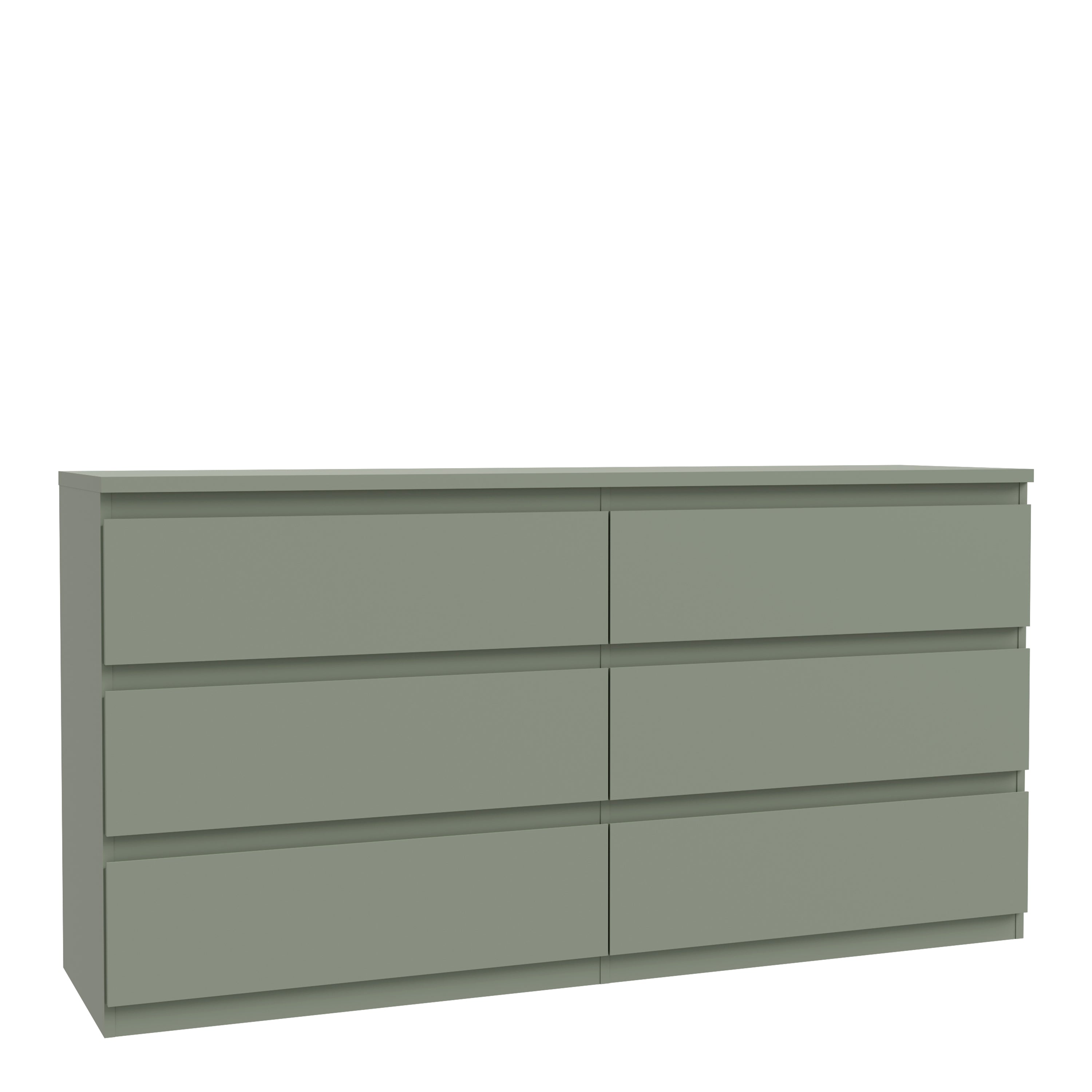 Edmore 6 Drawer Wide Chest in Sage Green