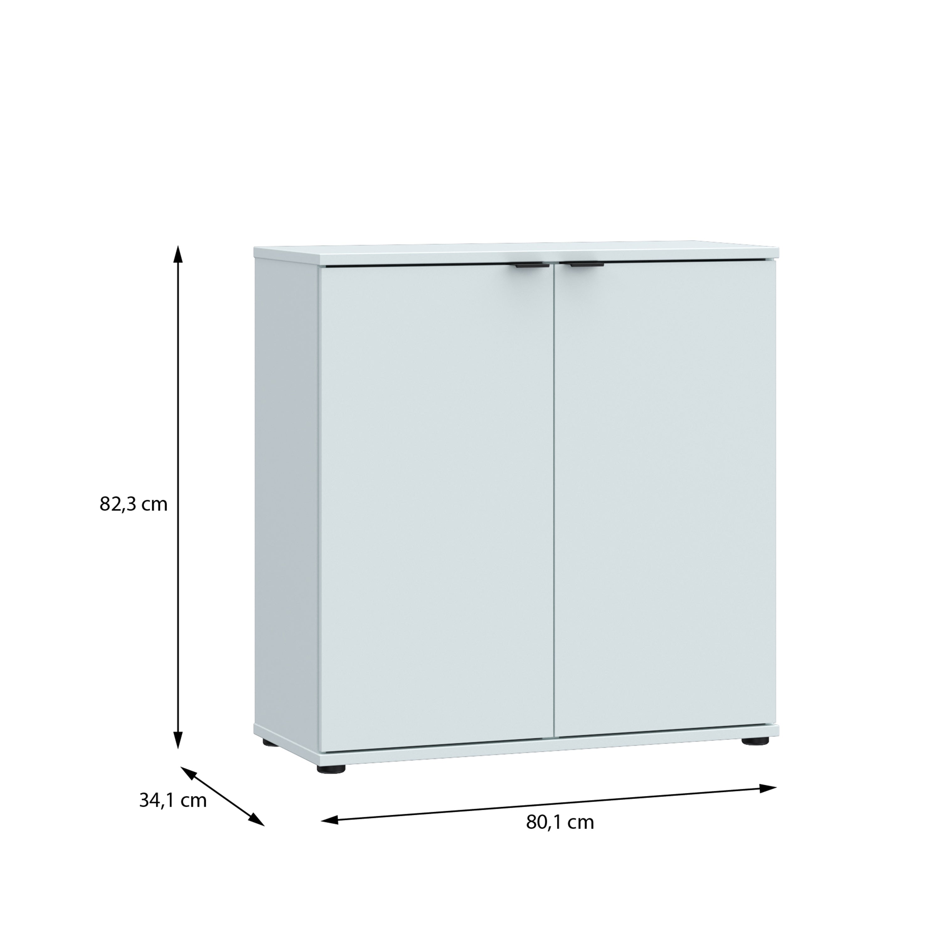 Ganymede 2 Door Cupboard in Light Grey