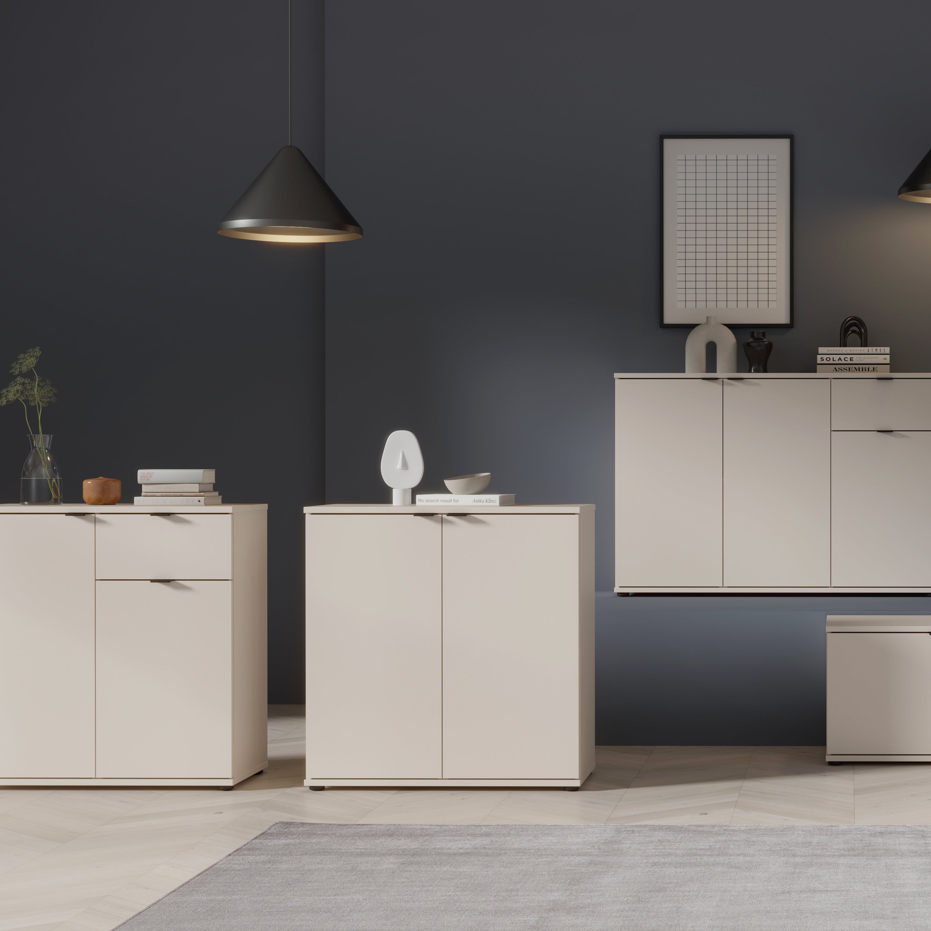 Ganymede 2 Door Cupboard in Sand
