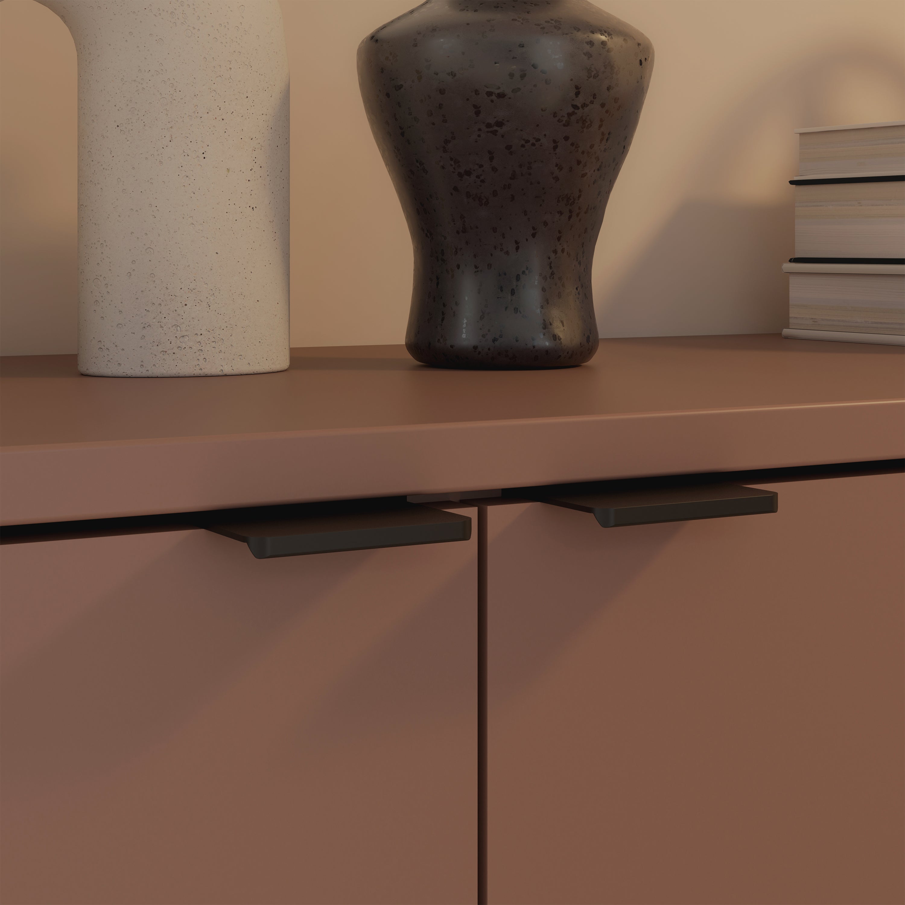 Ganymede 2 Door Cupboard in Terracotta