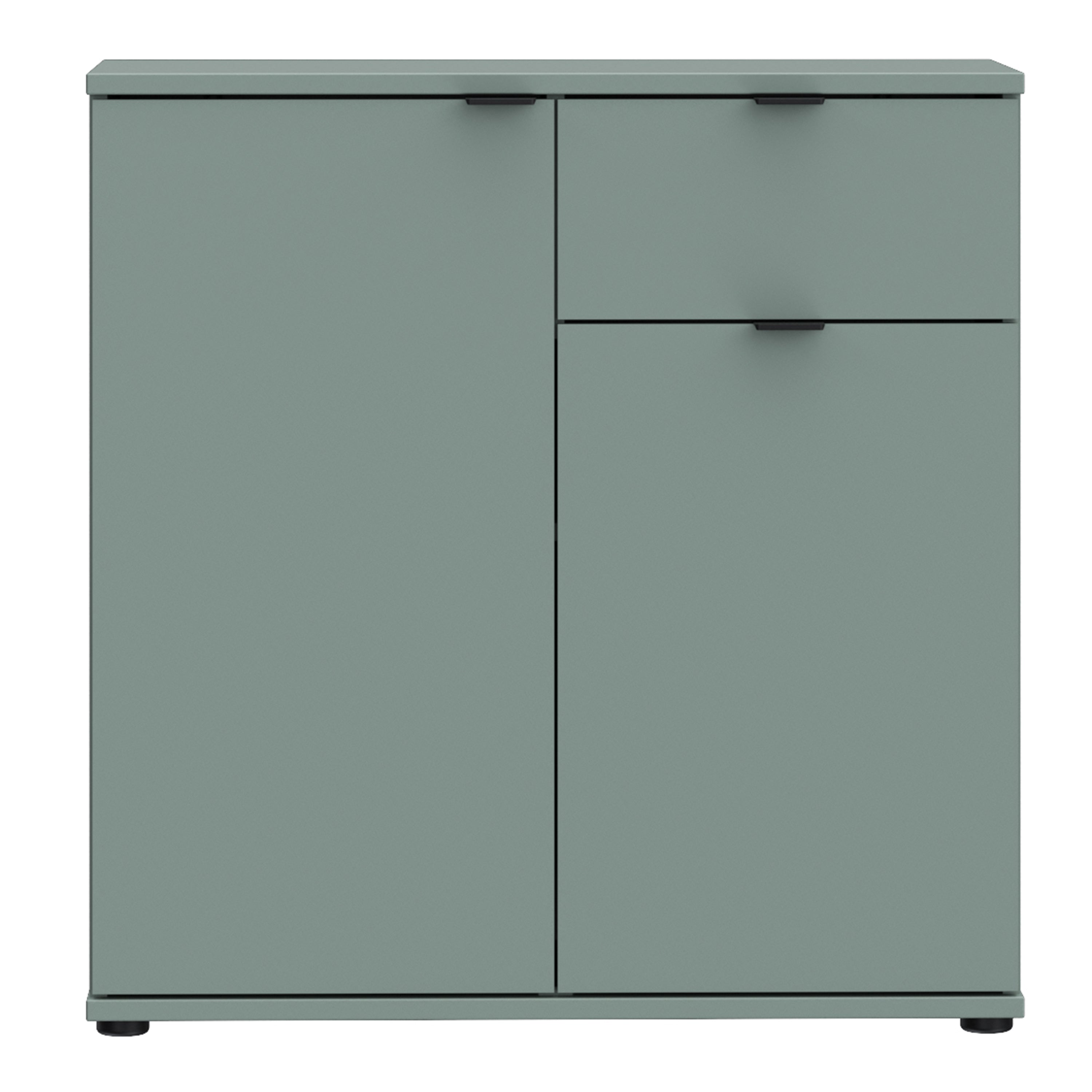Ganymede 2 Door Cupboard with Drawer in Sage Green