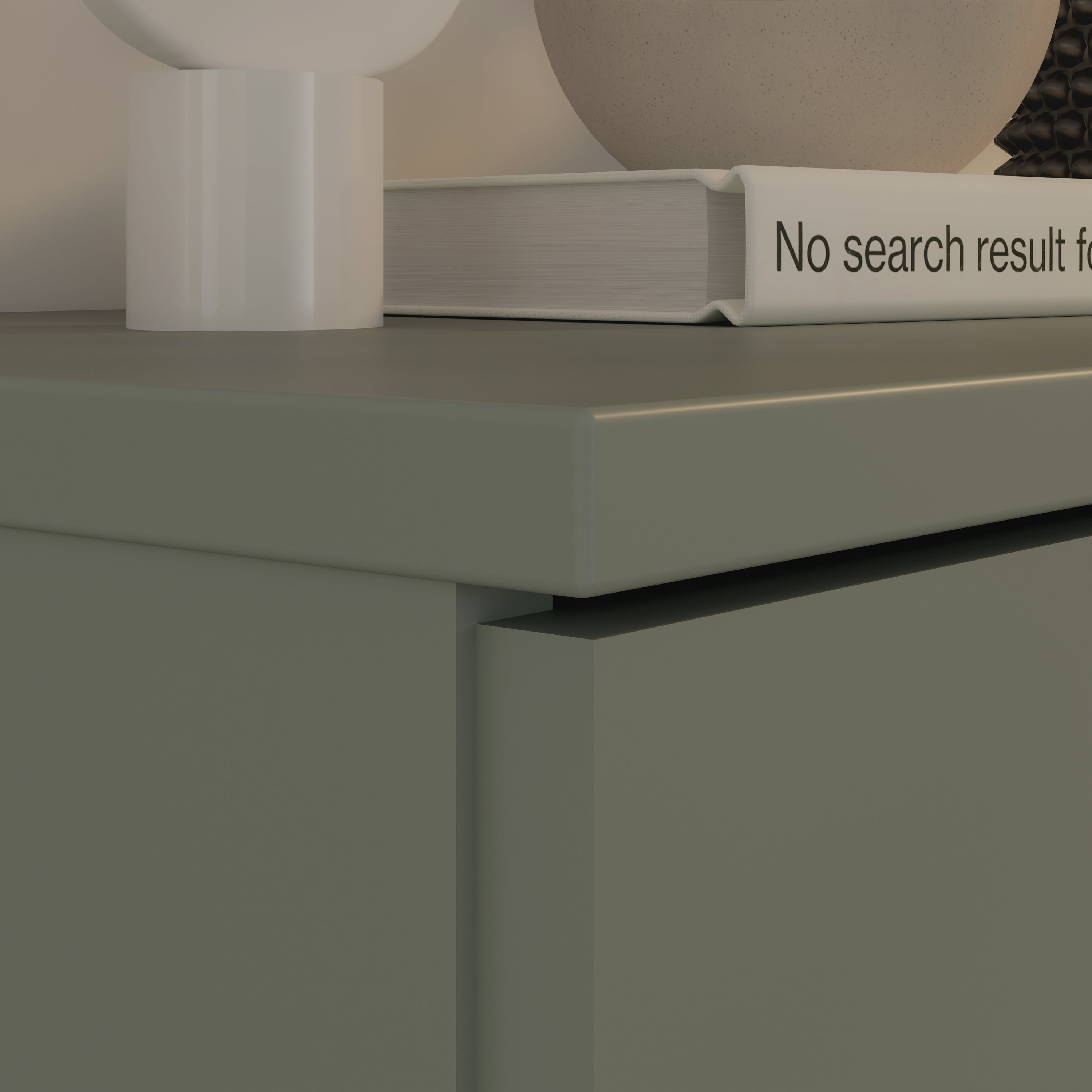Ganymede 2 Door Cupboard with Drawer in Sage Green