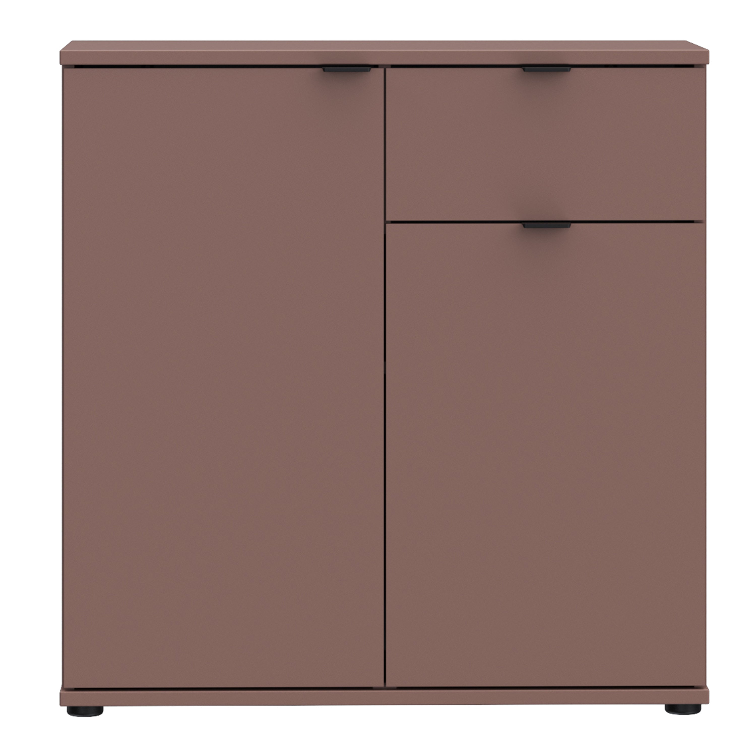 Ganymede 2 Door Cupboard with Drawer in Terracotta
