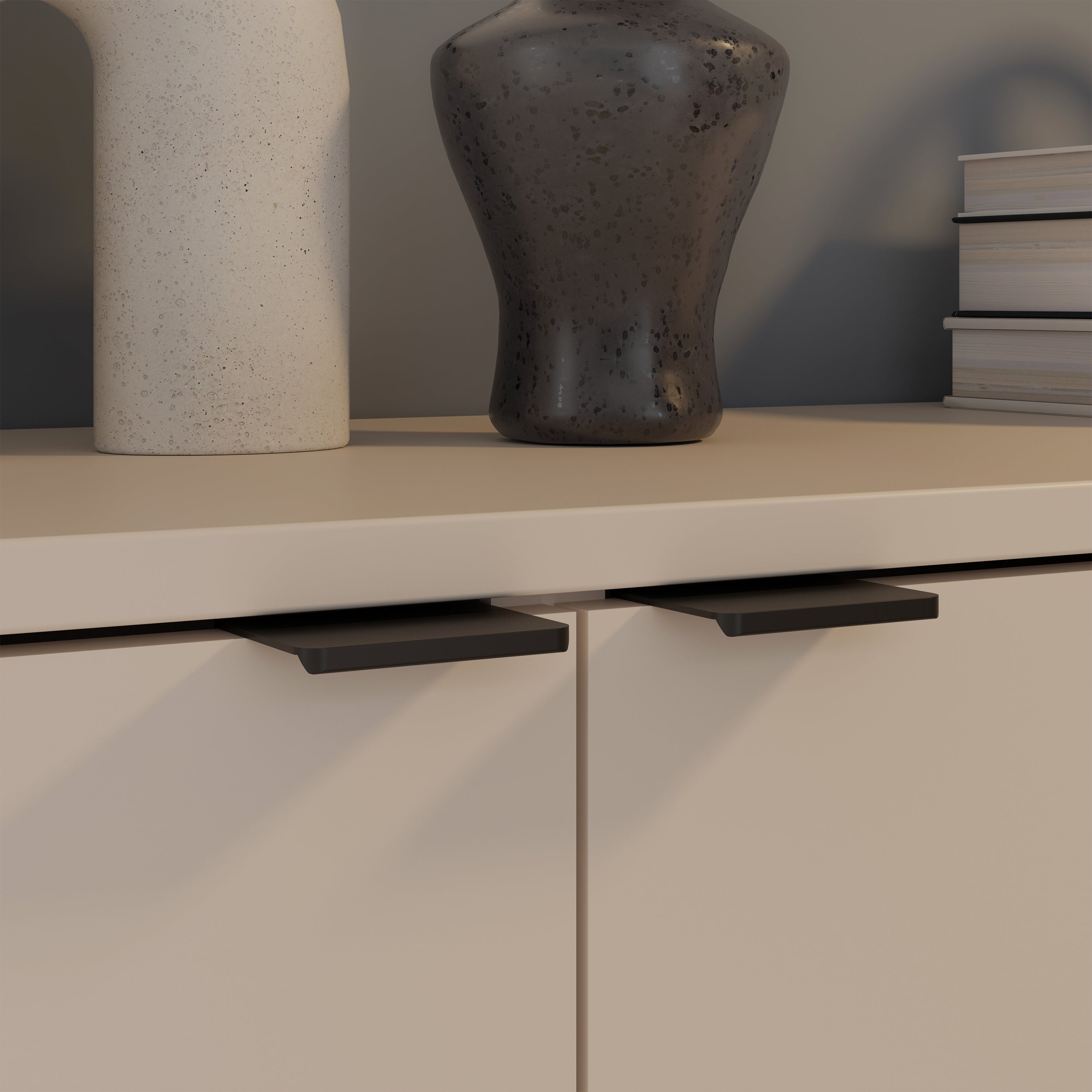 Ganymede Wide 3 Door Cupboard with Drawer in Sand