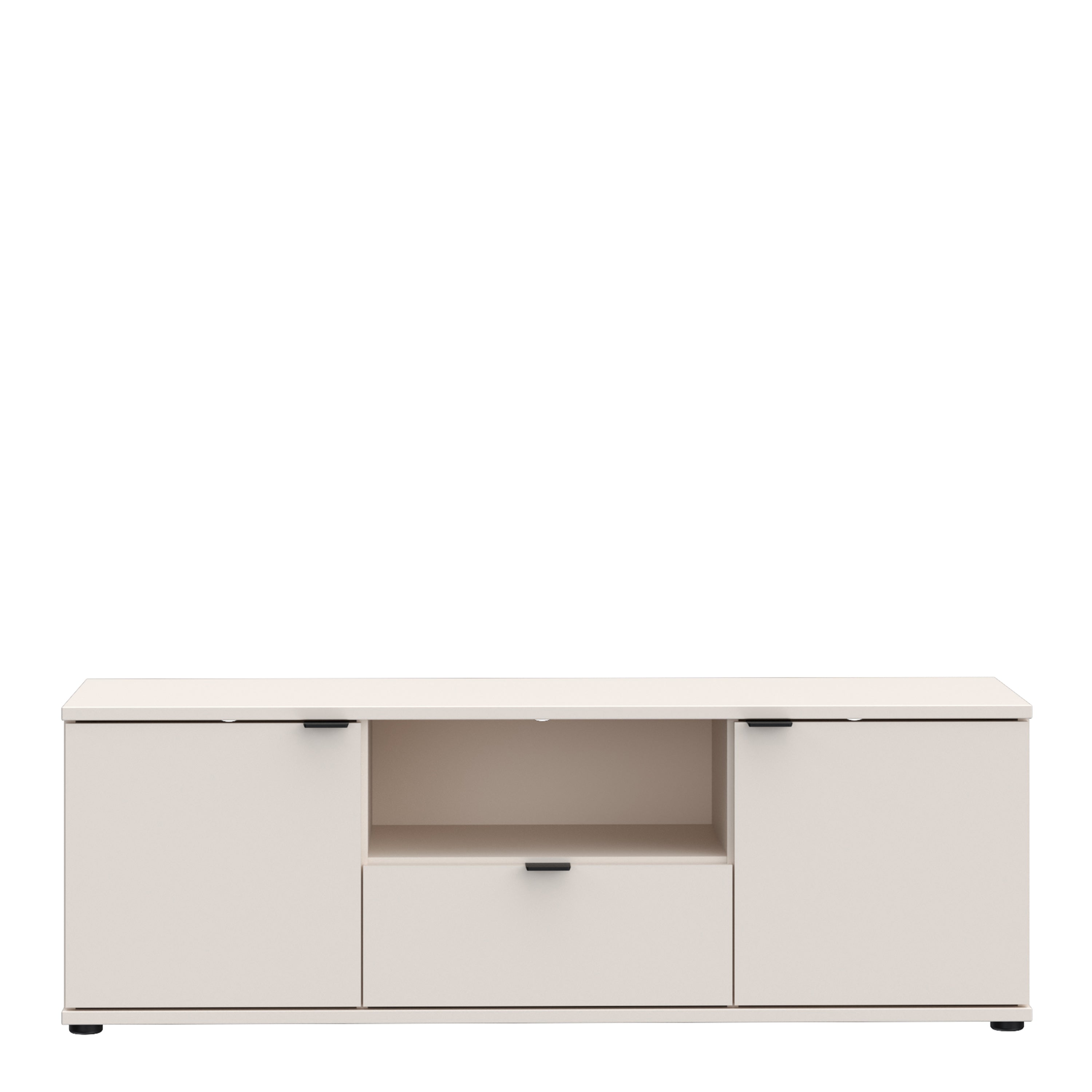 Ganymede TV Unit with Open Shelf, Drawer & 2 Doors in Sand