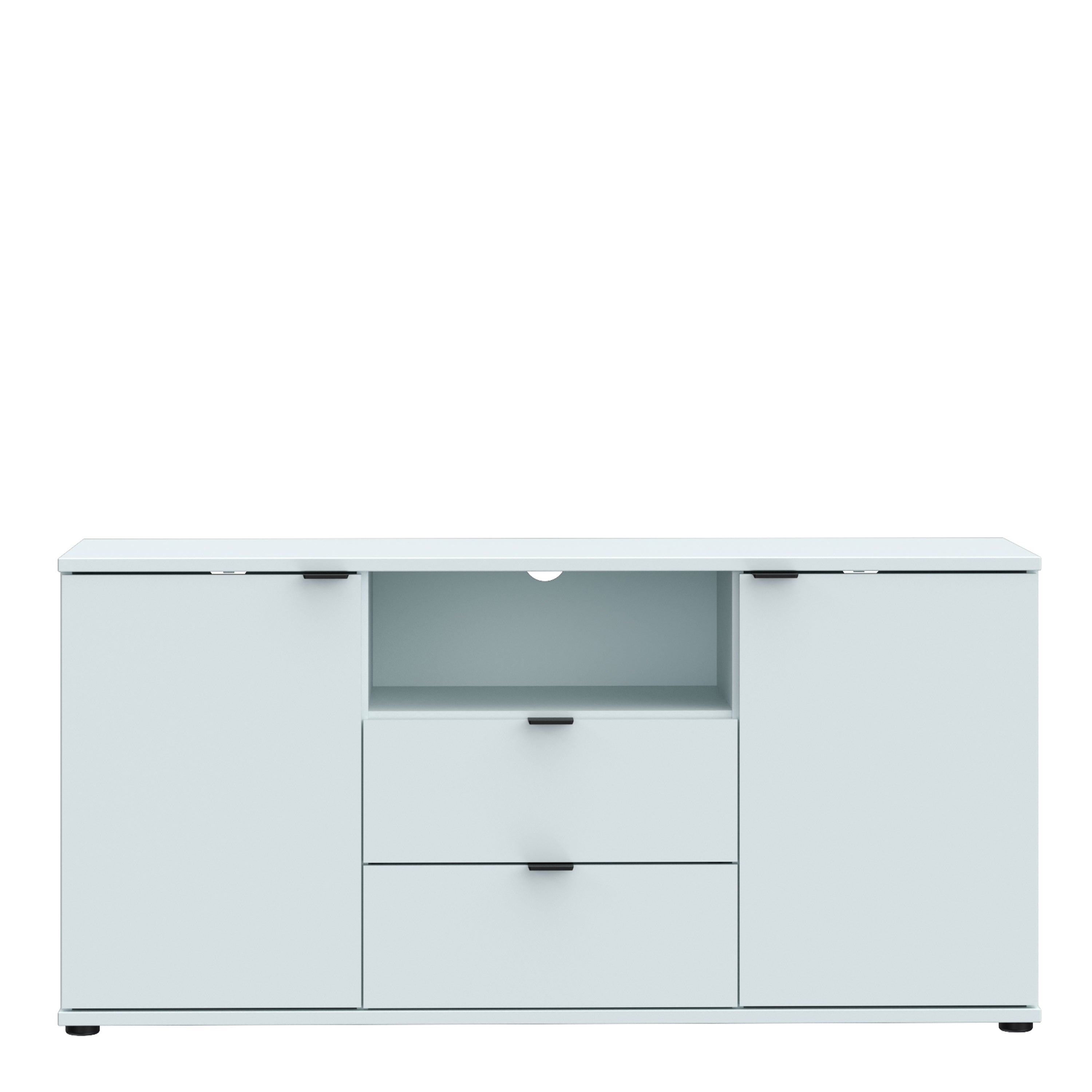 Ganymede TV Unit with Open Shelf, Drawer & 2 Doors in Light Grey