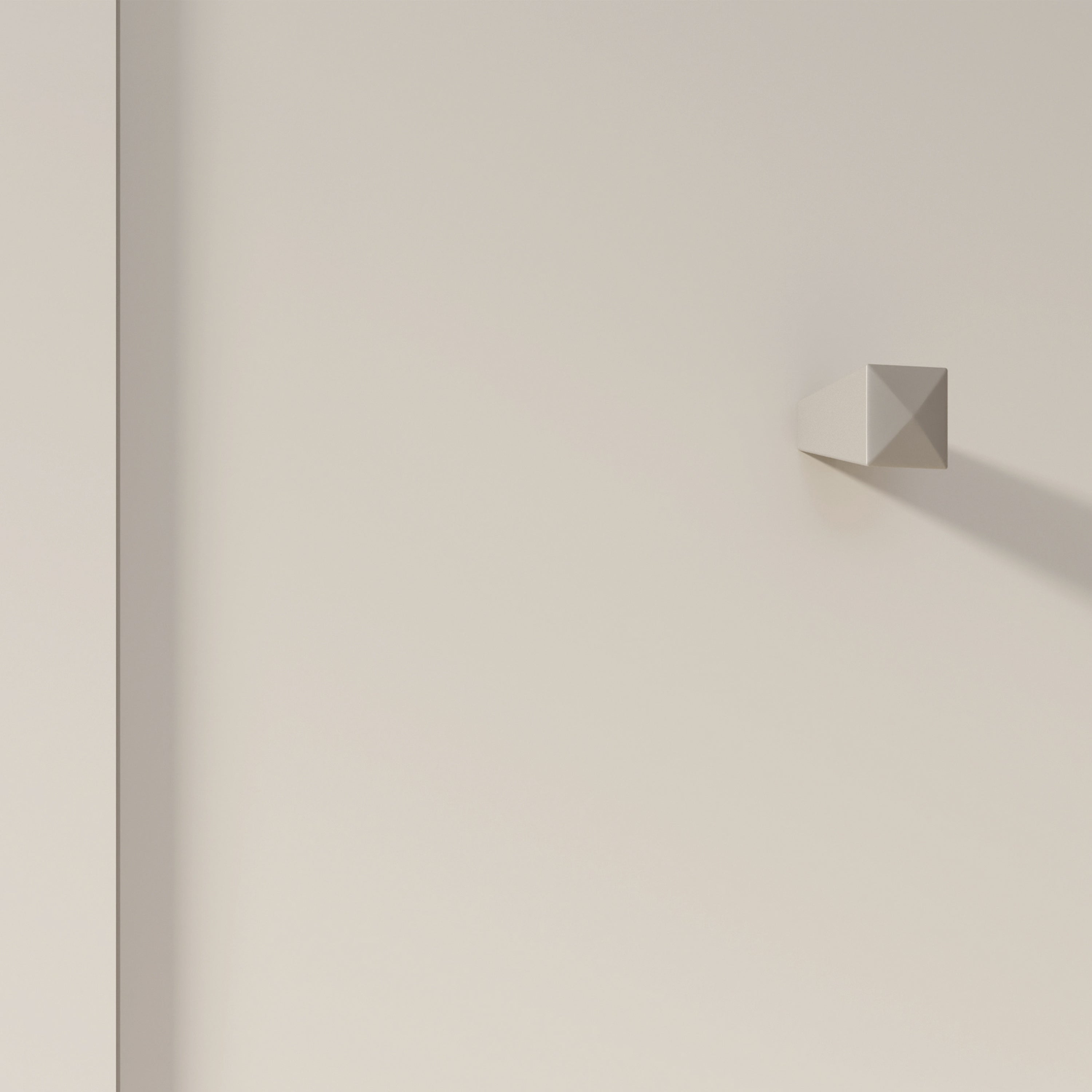 Ipsarion High Cupboard with 2 Doors & Silver Handles in White