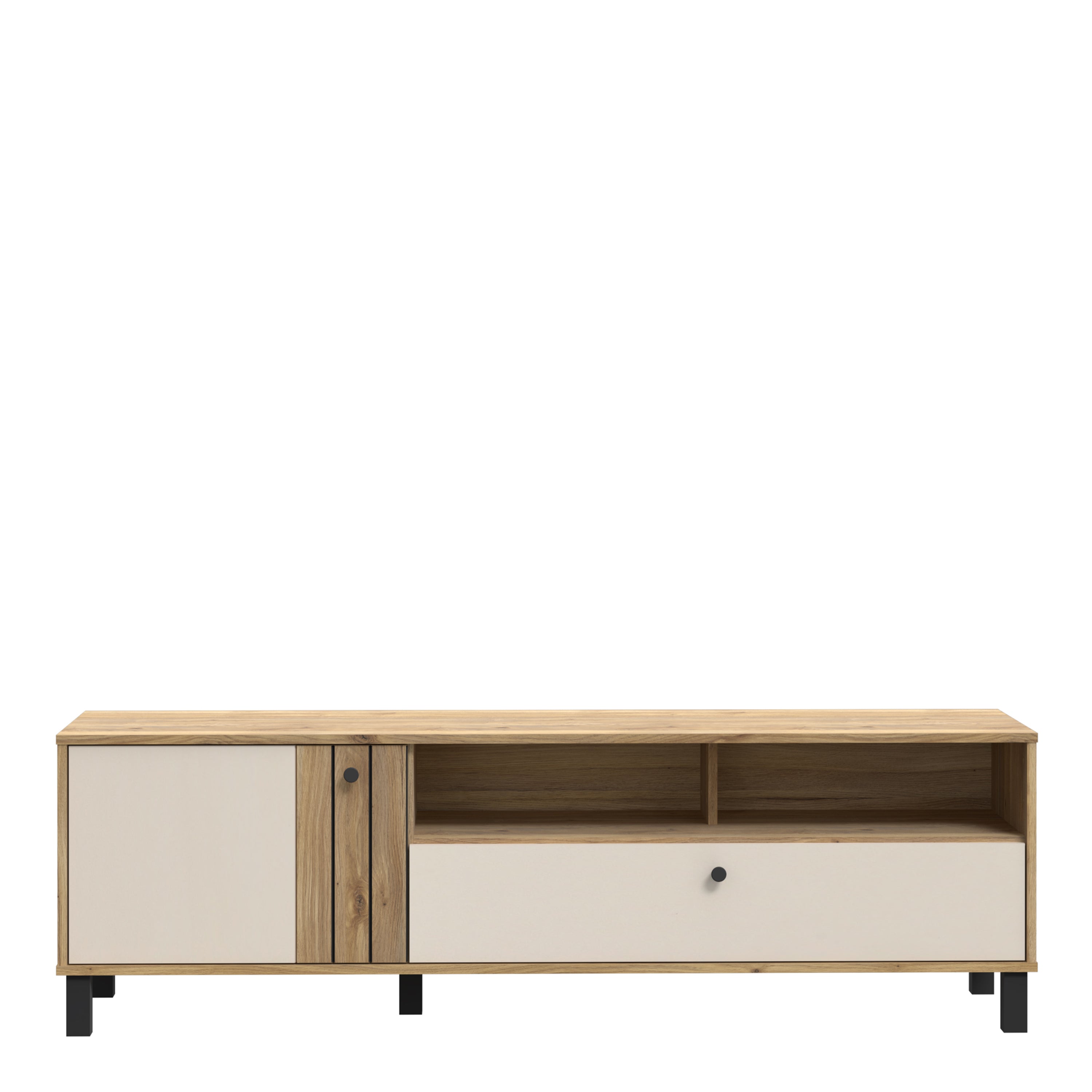 Grafton TV Unit n Cream and Oak – FTG, view 2