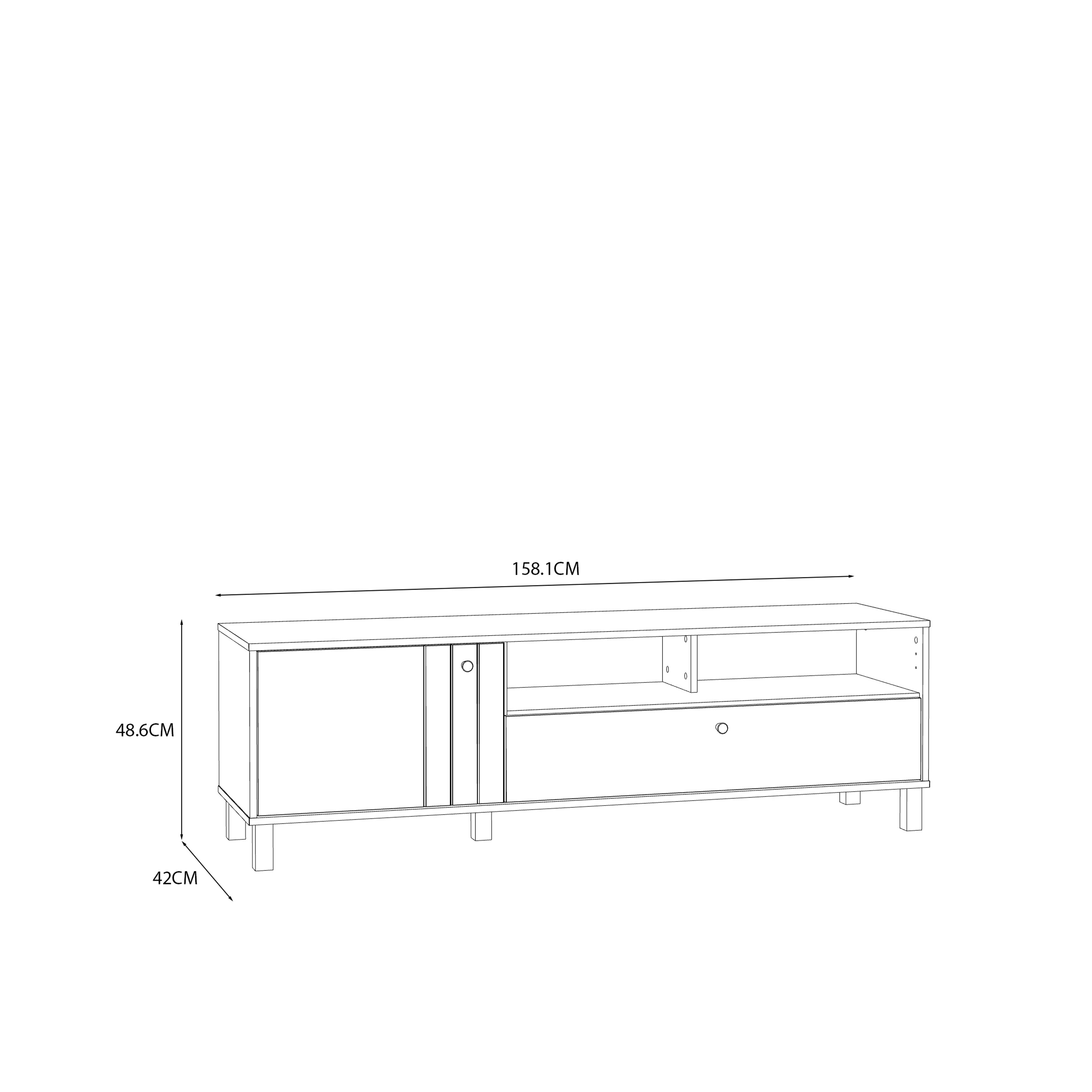 Grafton TV Unit n Cream and Oak – FTG, view 9