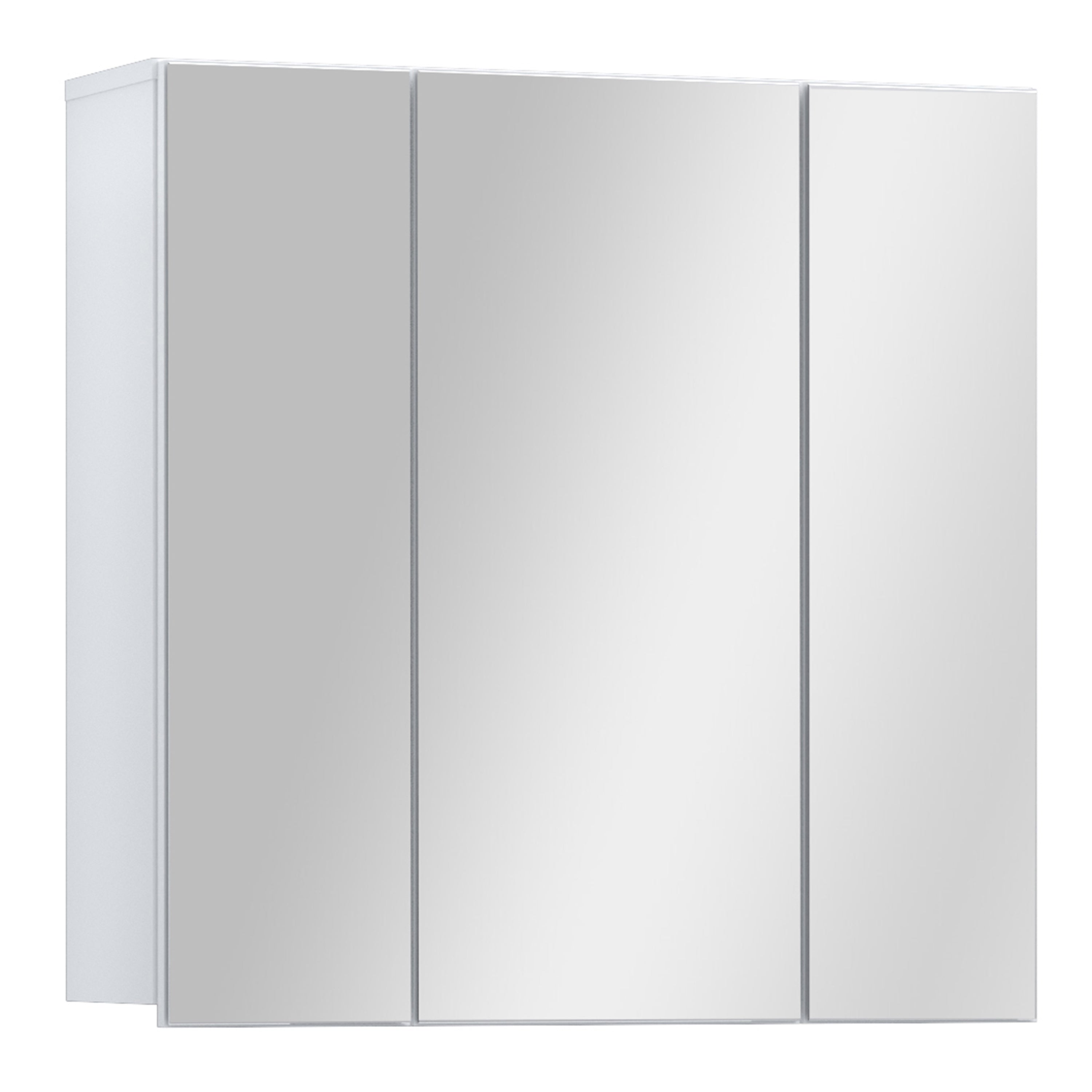 Lokko Hanging Cupboard with 3 Mirror Doors in White